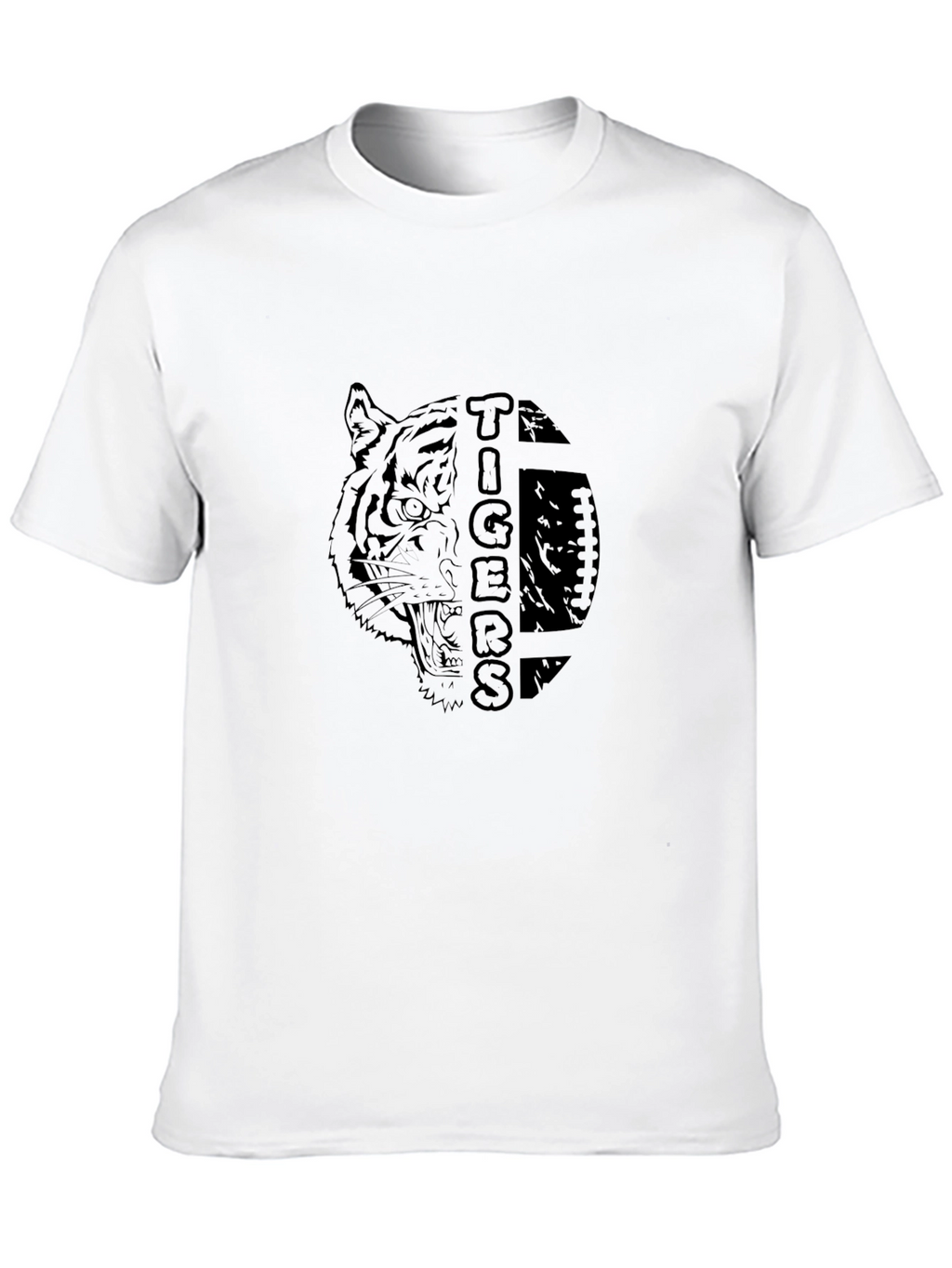 Tigers Graphic Print Black T-Shirt