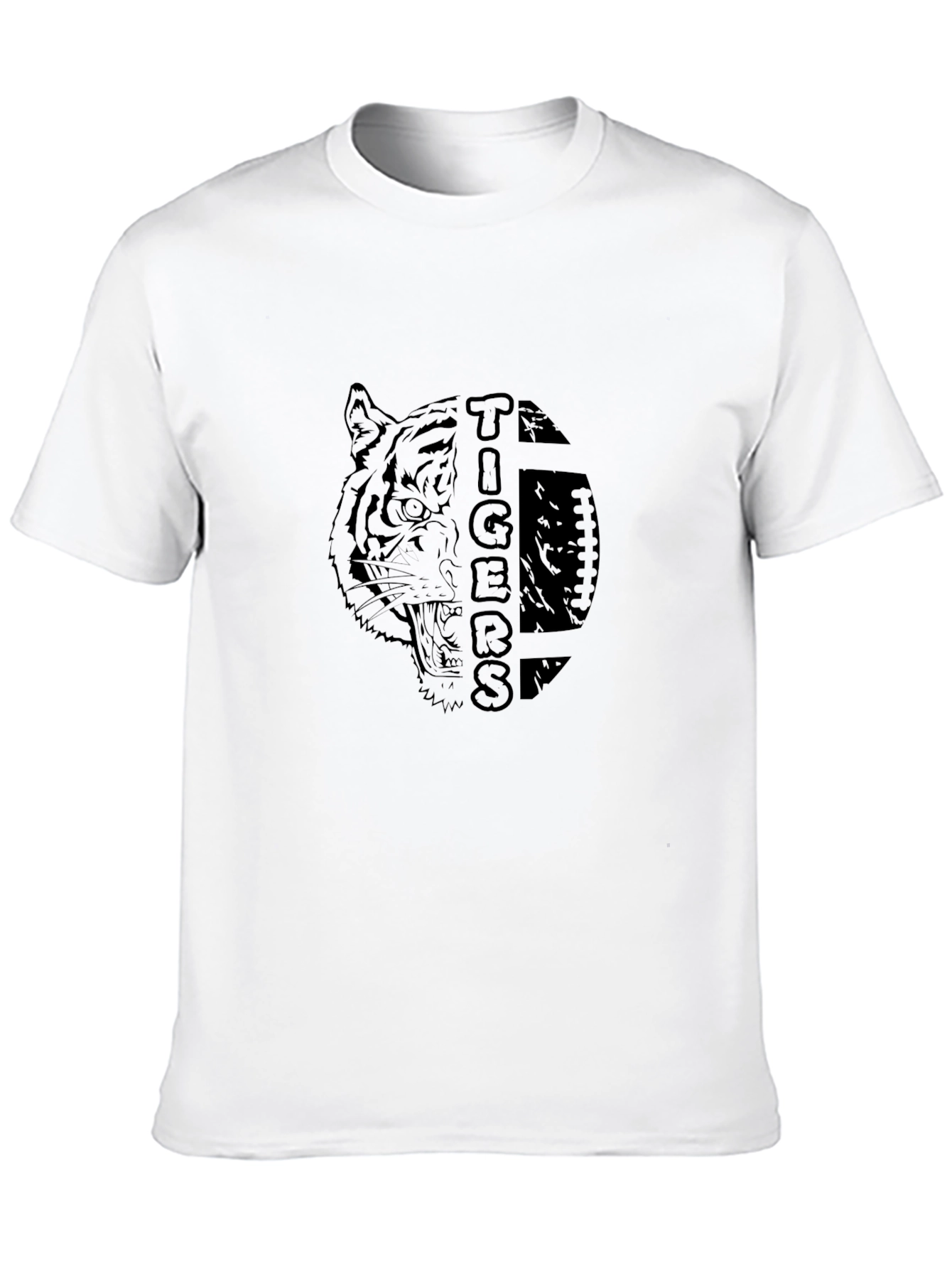 Tigers Graphic Print Black T-Shirt