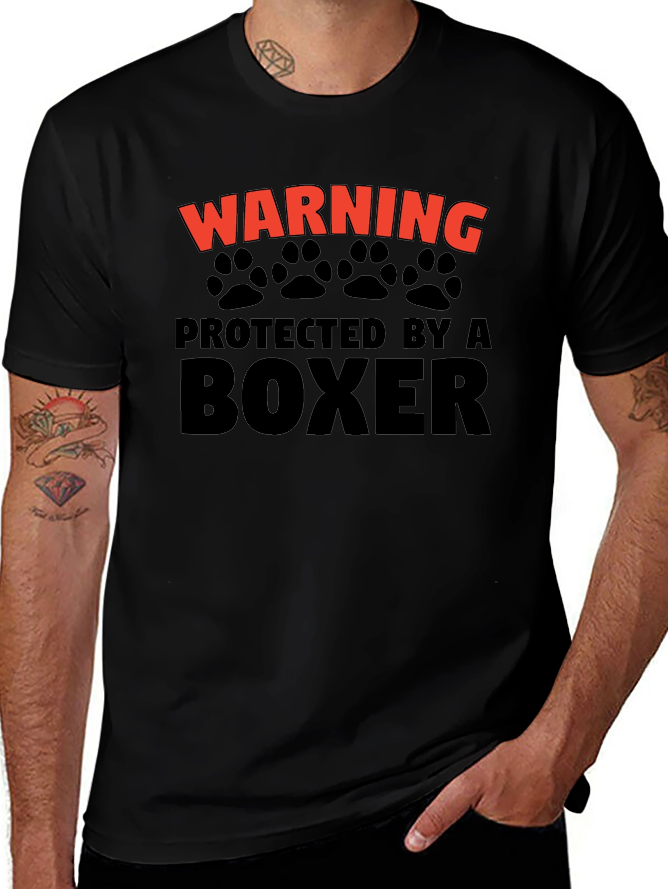 Warning Protected By A Boxer T-Shirt