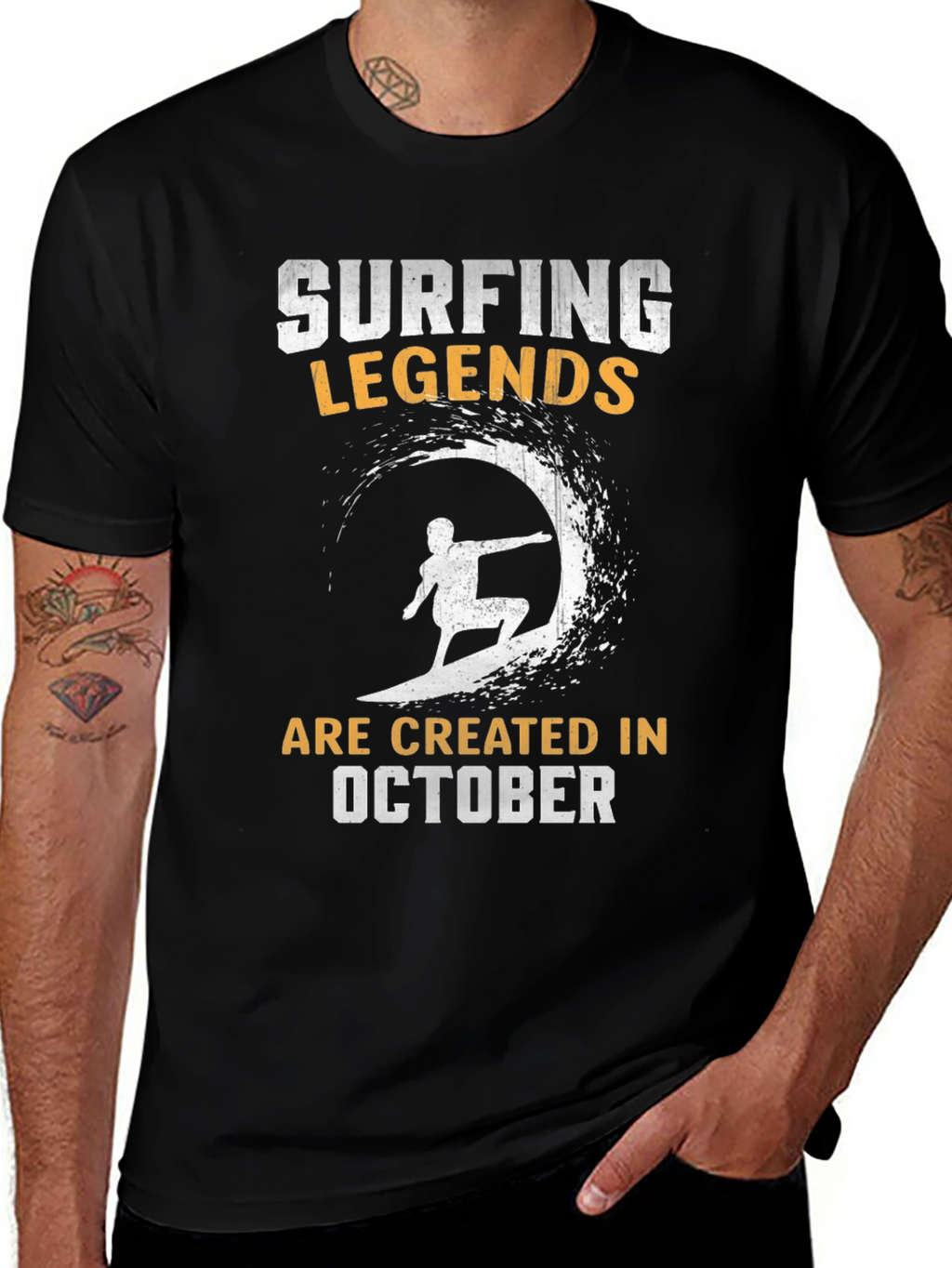 Surfing Legends October Birthday T-Shirt