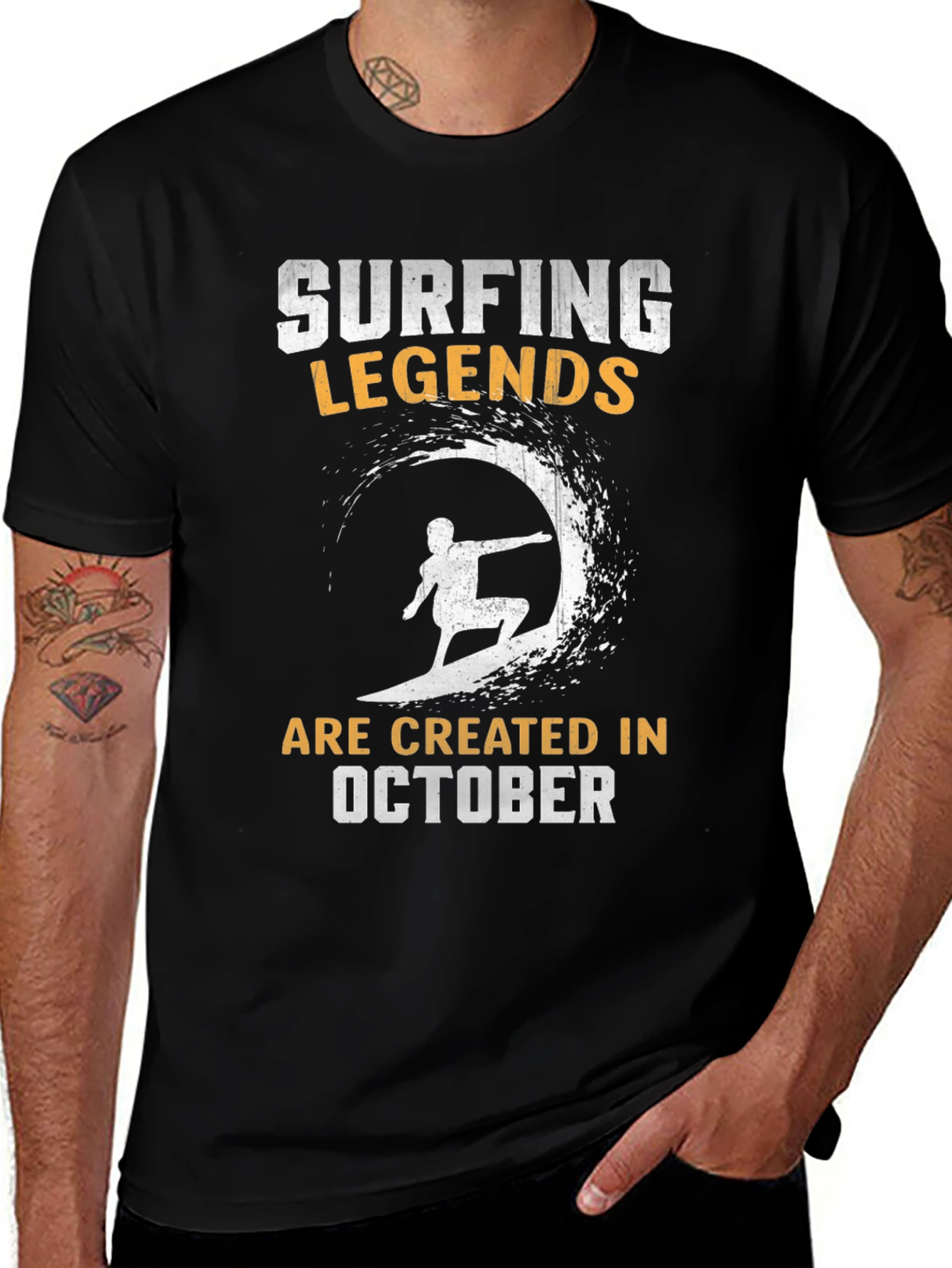 Surfing Legends October Birthday T-Shirt