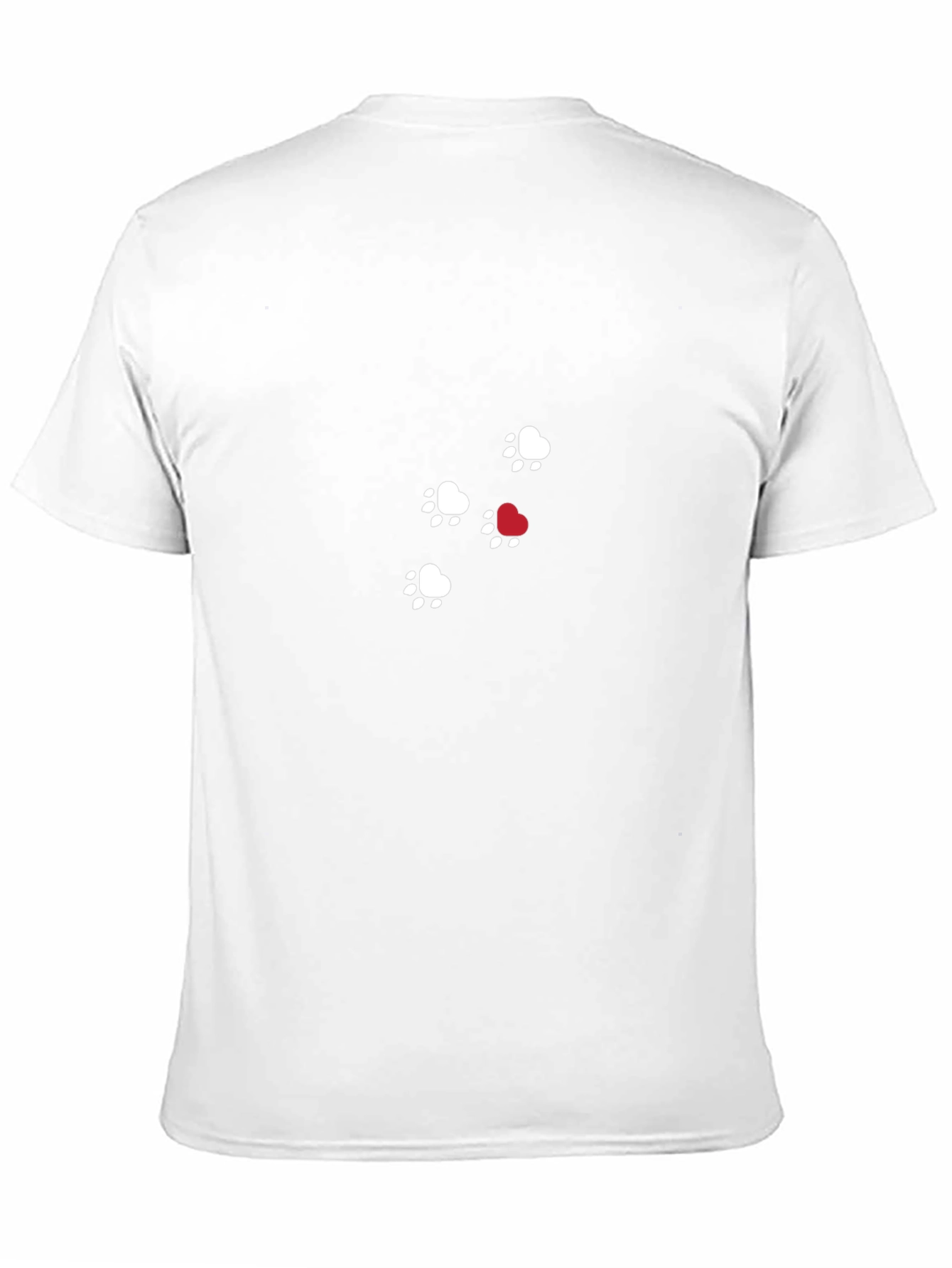 Heart Paw Print Black T-Shirt