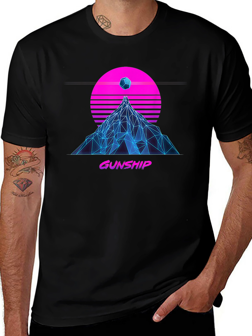 Gunship Synthwave T-Shirt