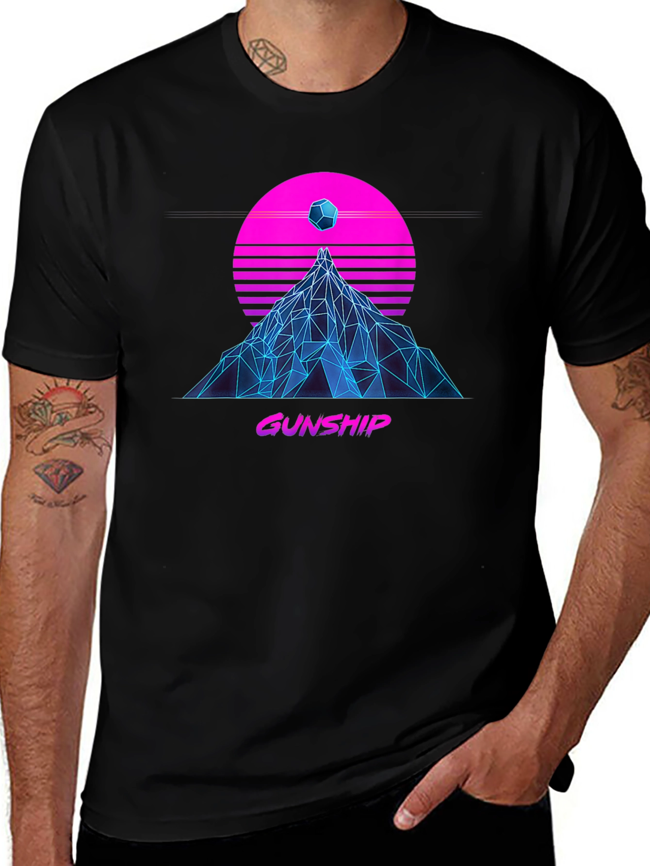 Gunship Synthwave T-Shirt