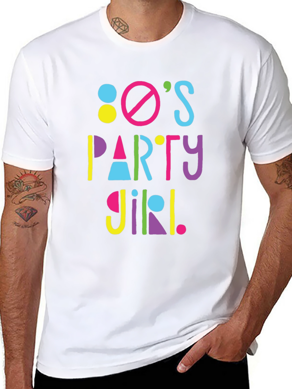 80s Party Girl Graphic T-Shirt - Retro Fun!