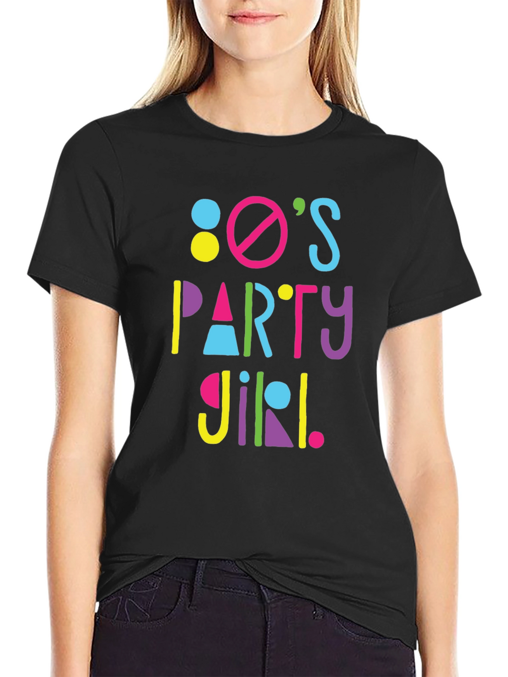80s Party Girl Graphic T-Shirt - Retro Fun!