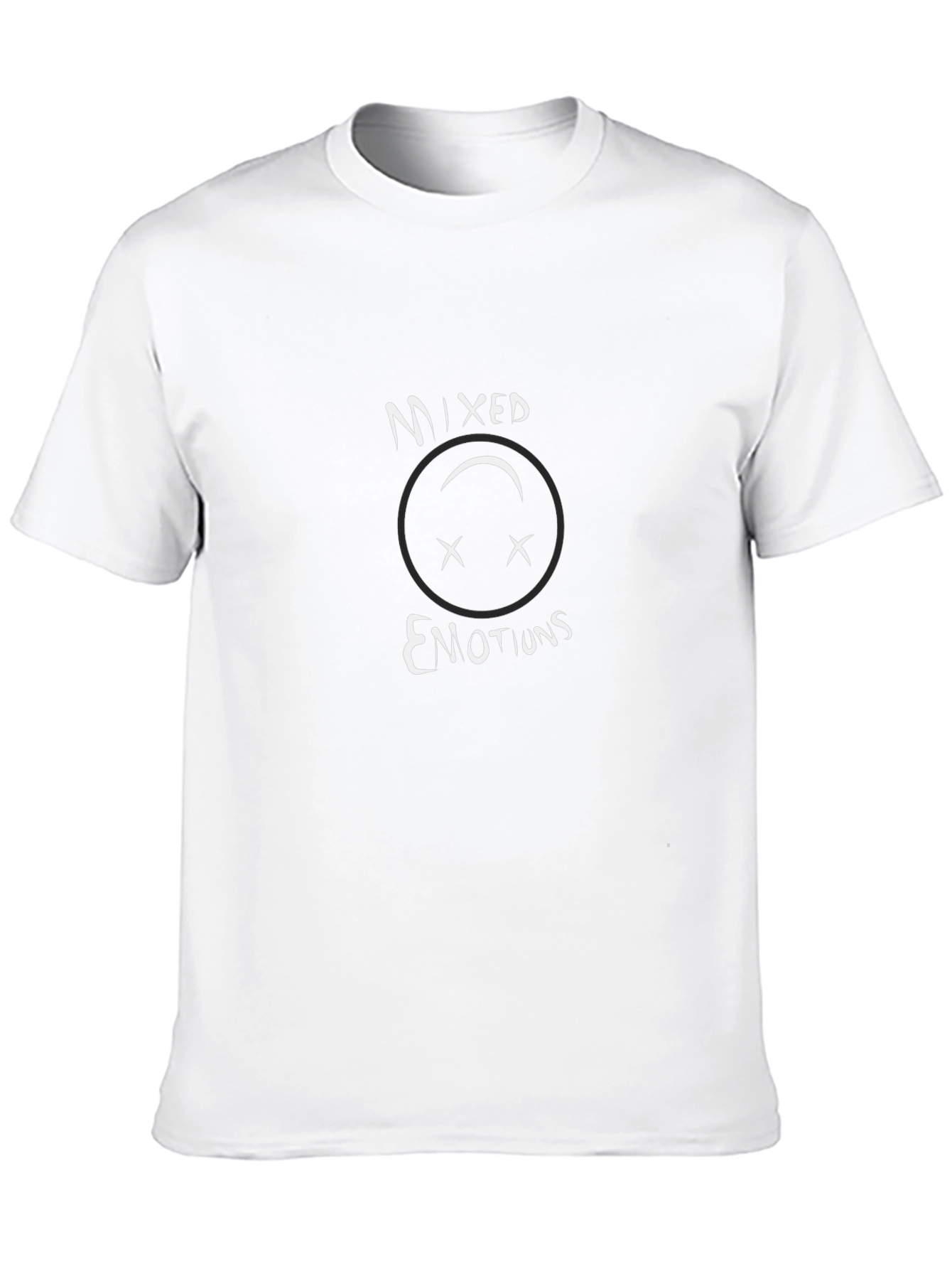 Mixed Emotions Graphic Tee - Soft Black Cotton