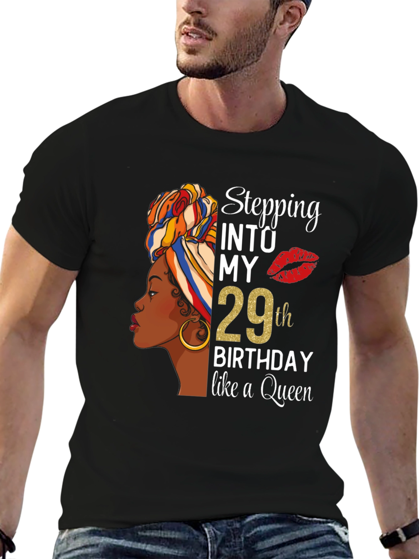 Stepping Into My 29th Birthday Queen T-Shirt
