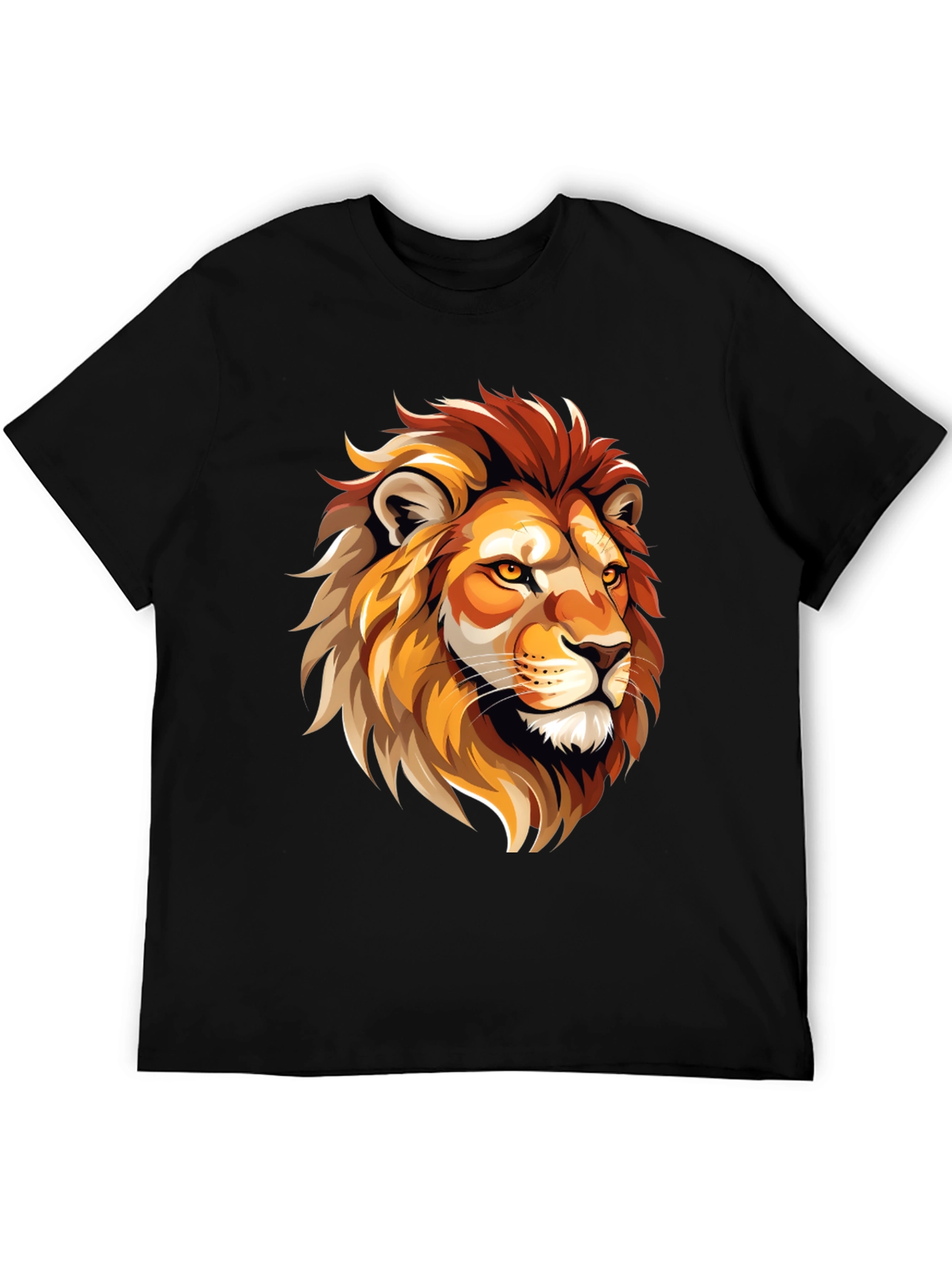 Lion Graphic Tee - Bold Animal Print T-Shirt