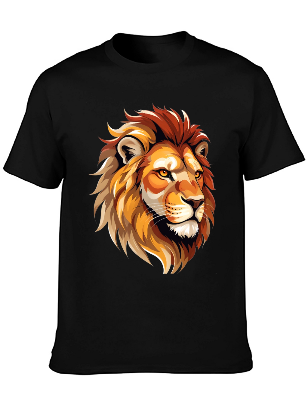 Lion Graphic Tee - Bold Animal Print T-Shirt