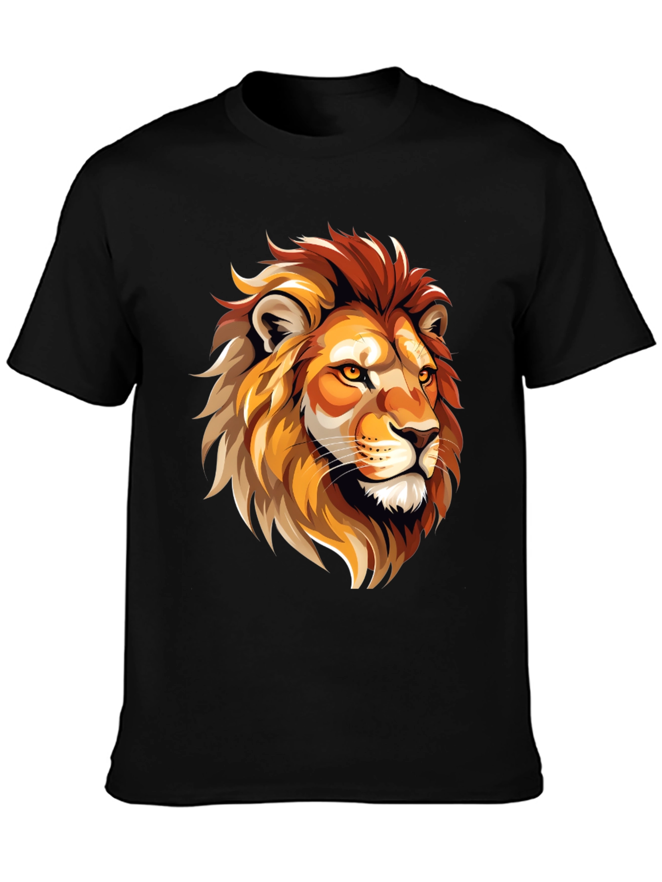 Lion Graphic Tee - Bold Animal Print T-Shirt