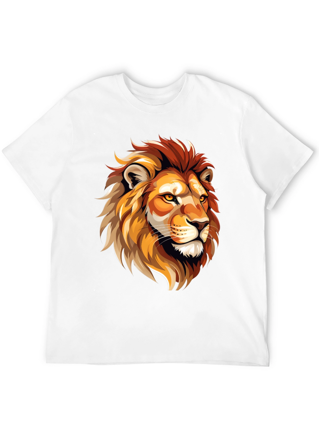 Lion Graphic Tee - Bold Animal Print T-Shirt