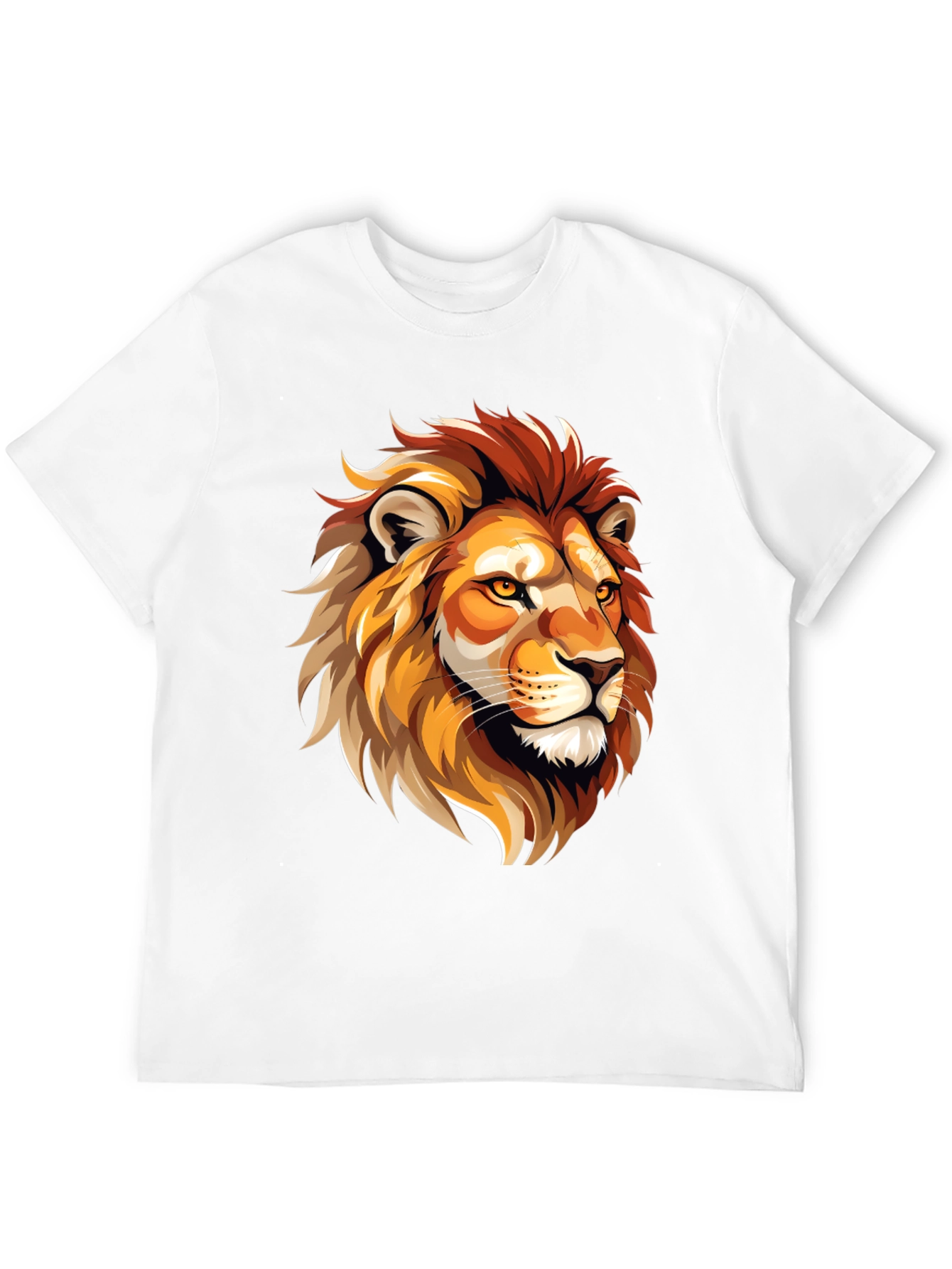 Lion Graphic Tee - Bold Animal Print T-Shirt