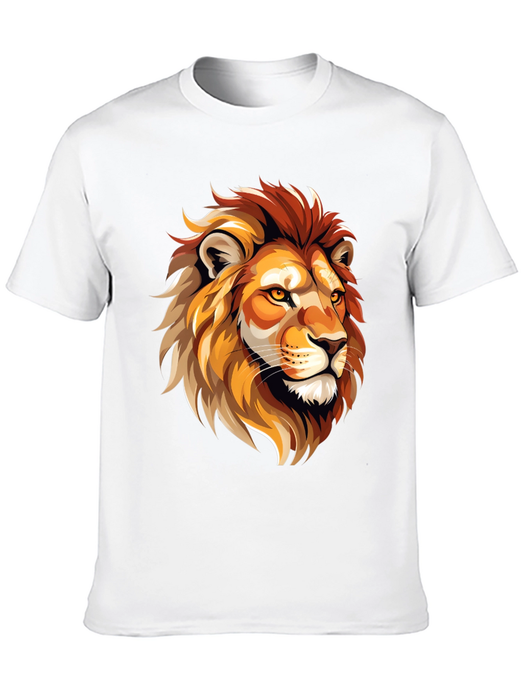 Lion Graphic Tee - Bold Animal Print T-Shirt