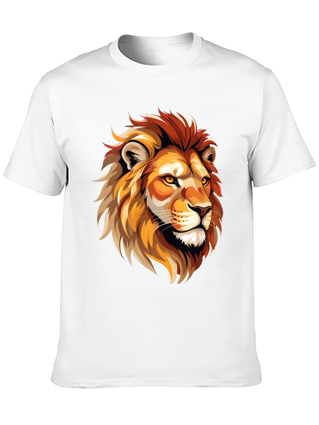 Lion Graphic Tee - Bold Animal Print T-Shirt