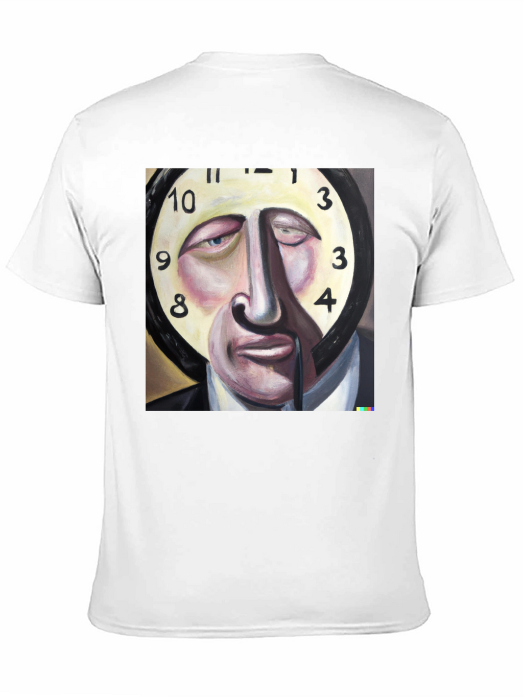 Surreal Clock Face Graphic Tee - Mens Black T-Shirt