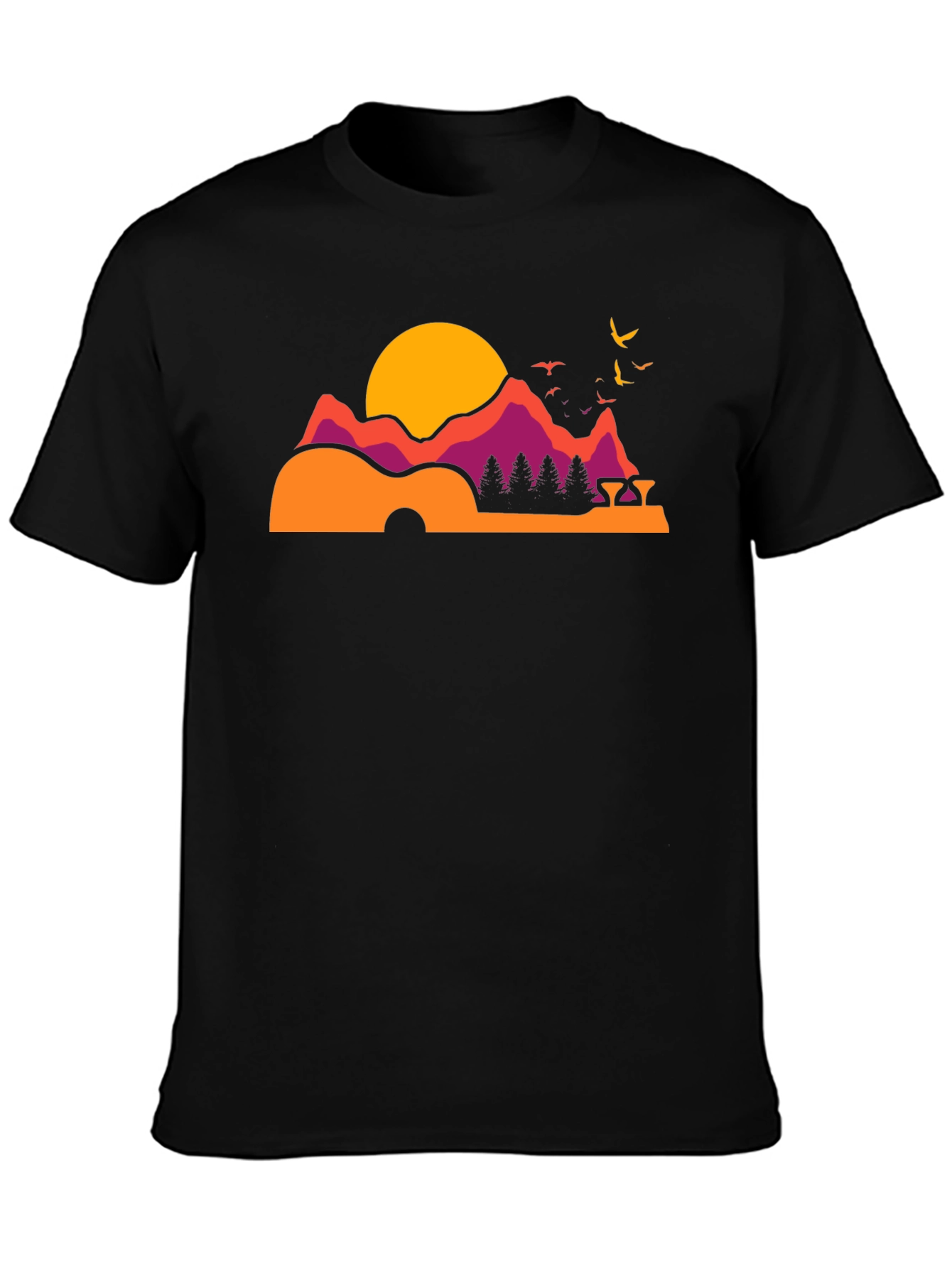 Guitar Mountainscape Graphic Tee
