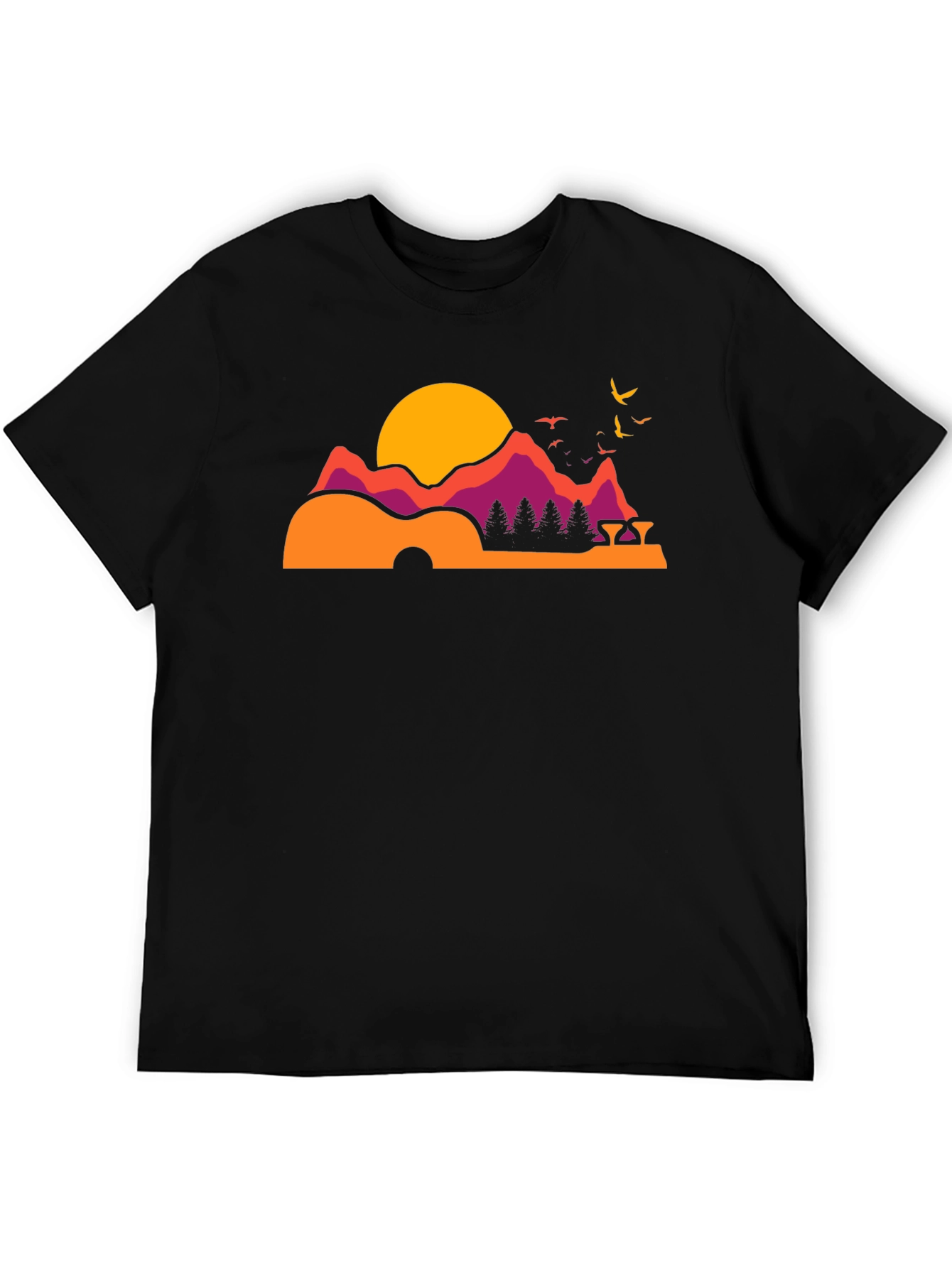 Guitar Mountainscape Graphic Tee