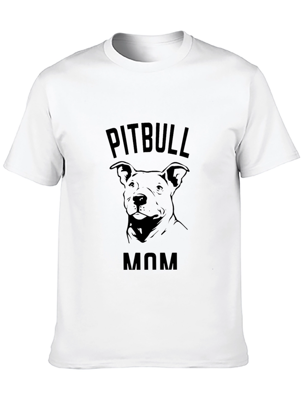 Pitbull Mom Black T-Shirt