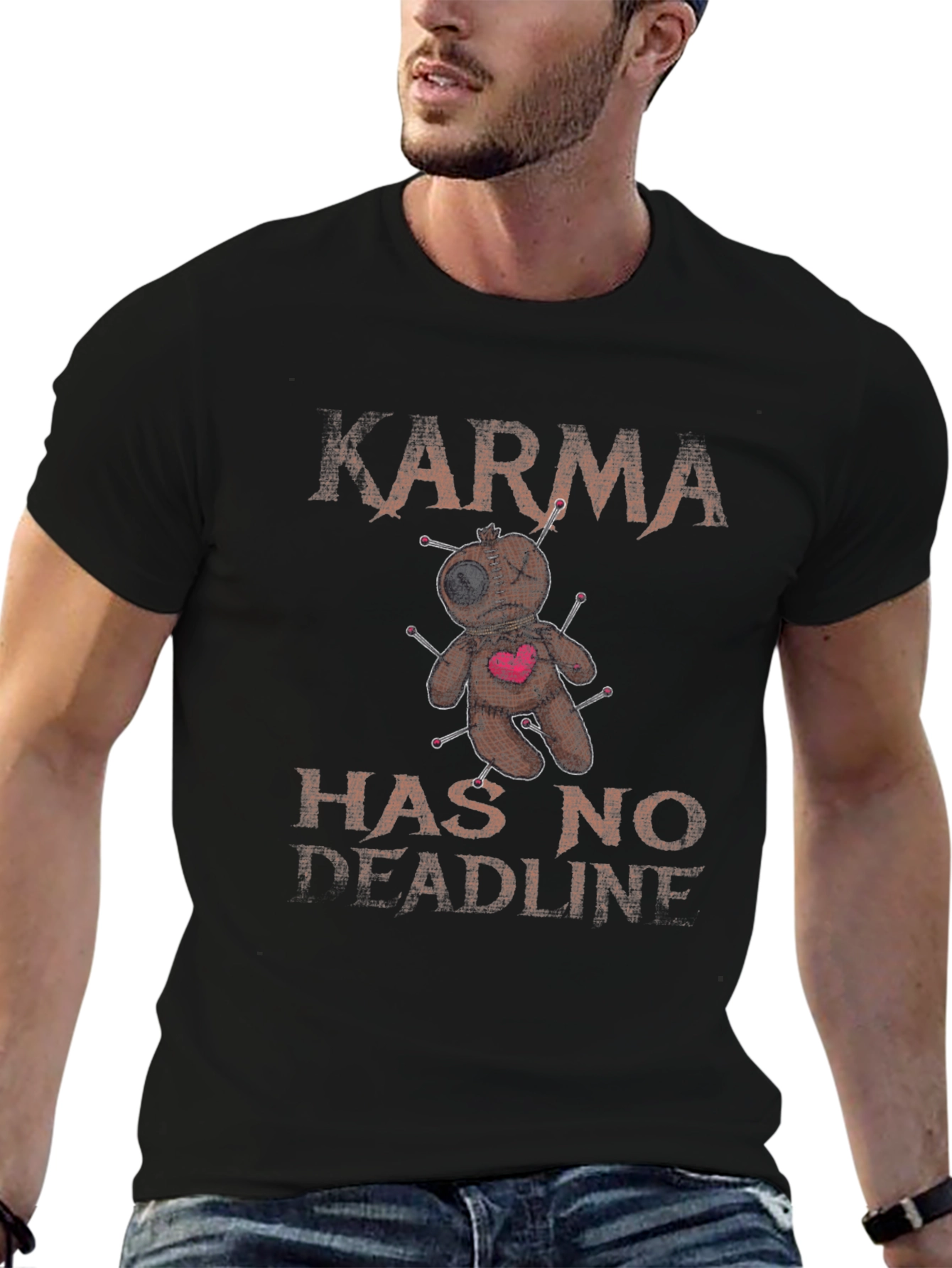 Karma Has No Deadline Voodoo Doll T-Shirt