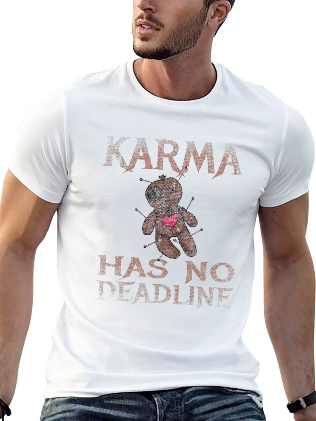 Karma Has No Deadline Voodoo Doll T-Shirt