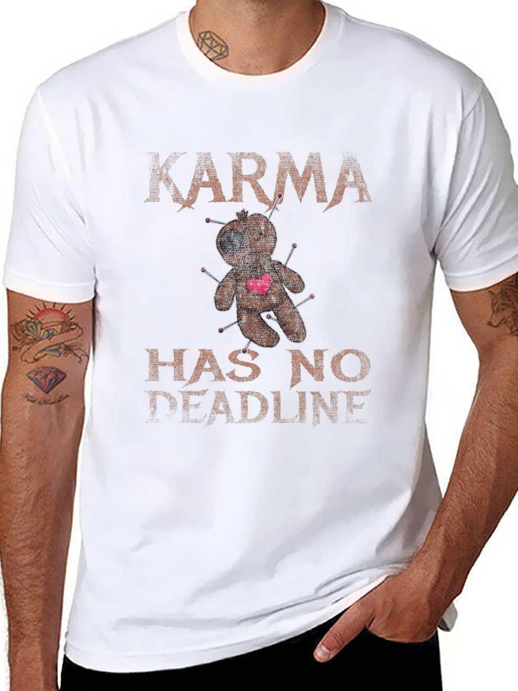 Karma Has No Deadline Voodoo Doll T-Shirt