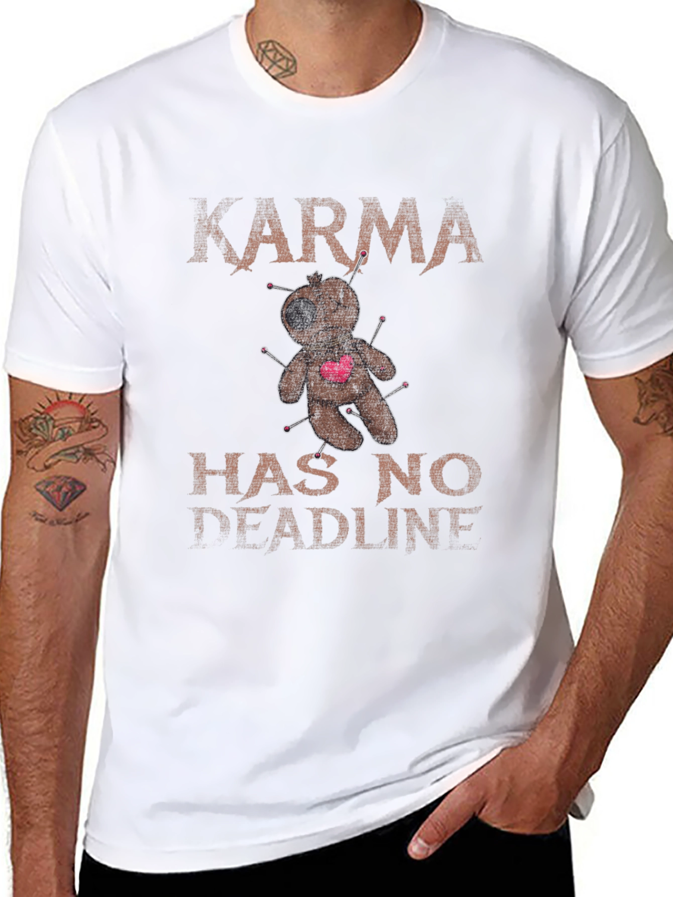 Karma Has No Deadline Voodoo Doll T-Shirt