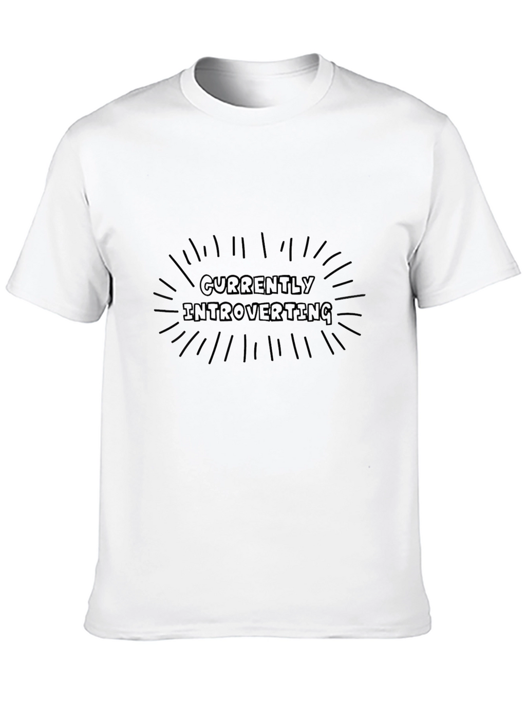 Introverting Graphic Tee - Black Cotton Comfort