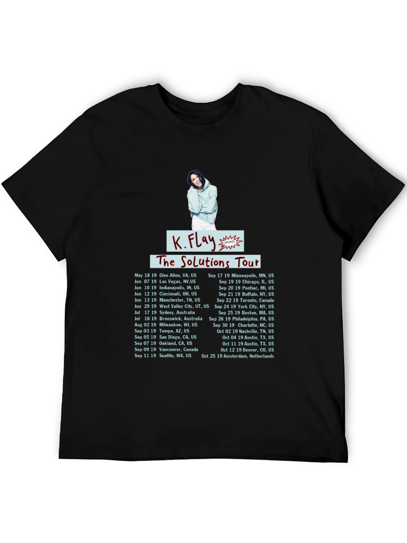 K.Flay The Solutions Tour Black T-Shirt