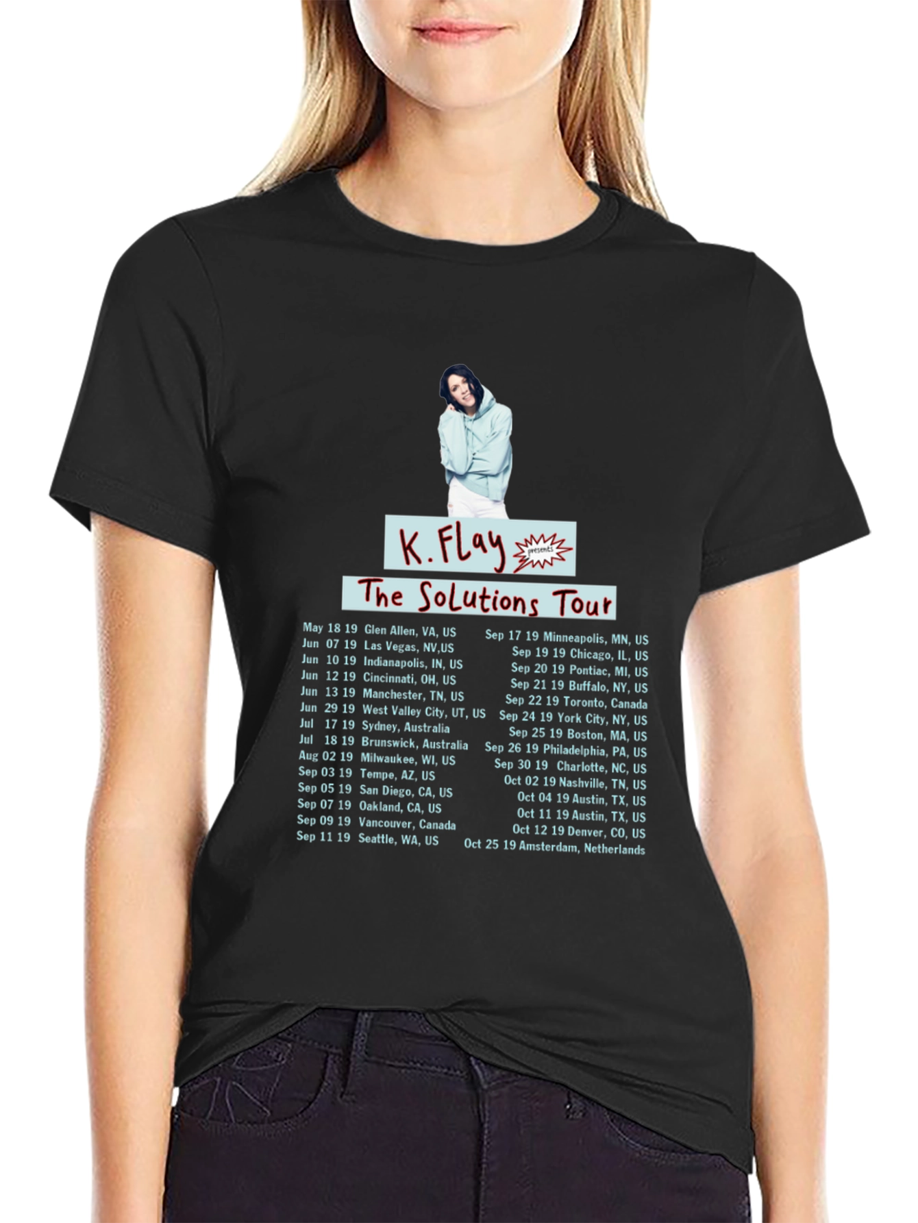 K.Flay The Solutions Tour Black T-Shirt