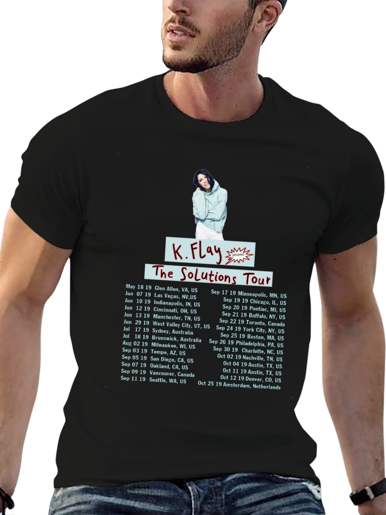 K.Flay The Solutions Tour Black T-Shirt