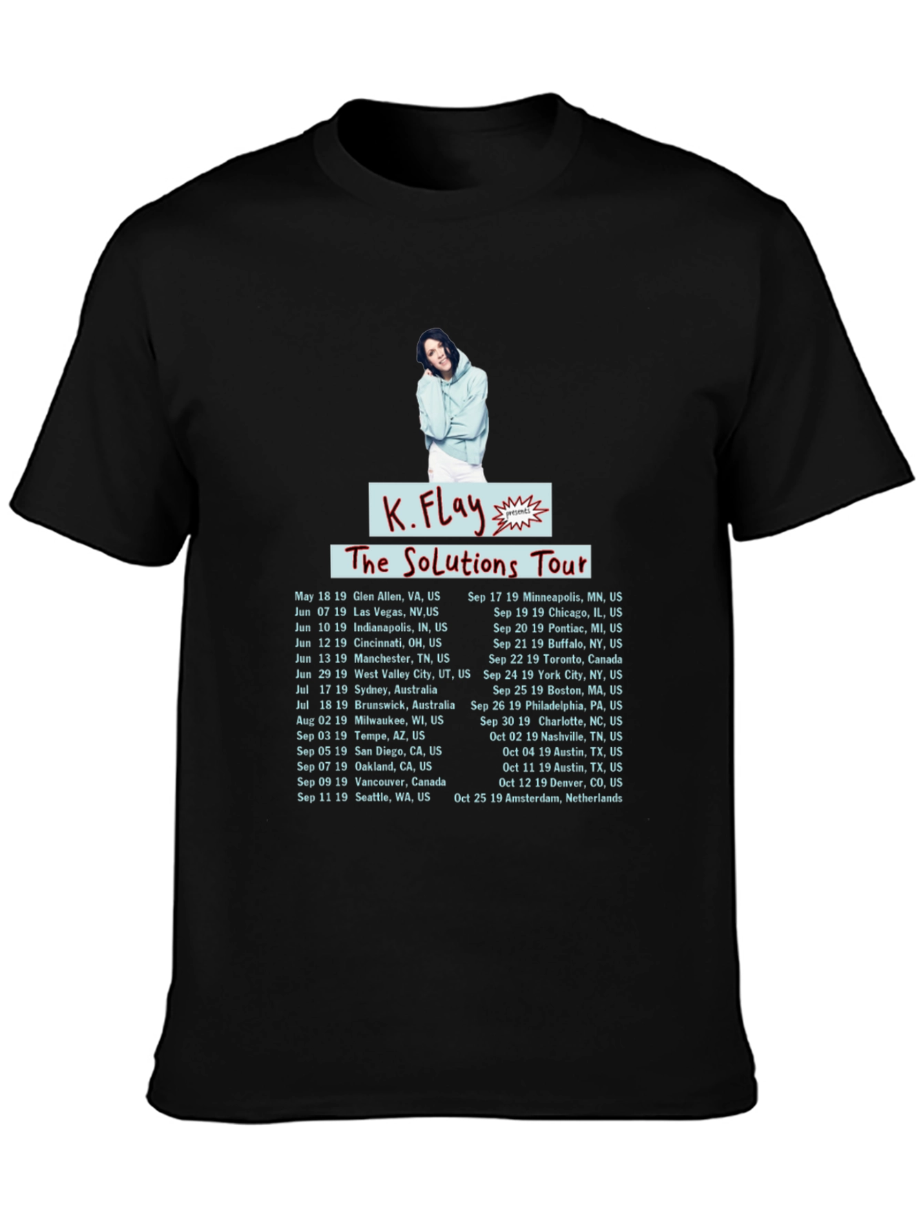 K.Flay The Solutions Tour Black T-Shirt