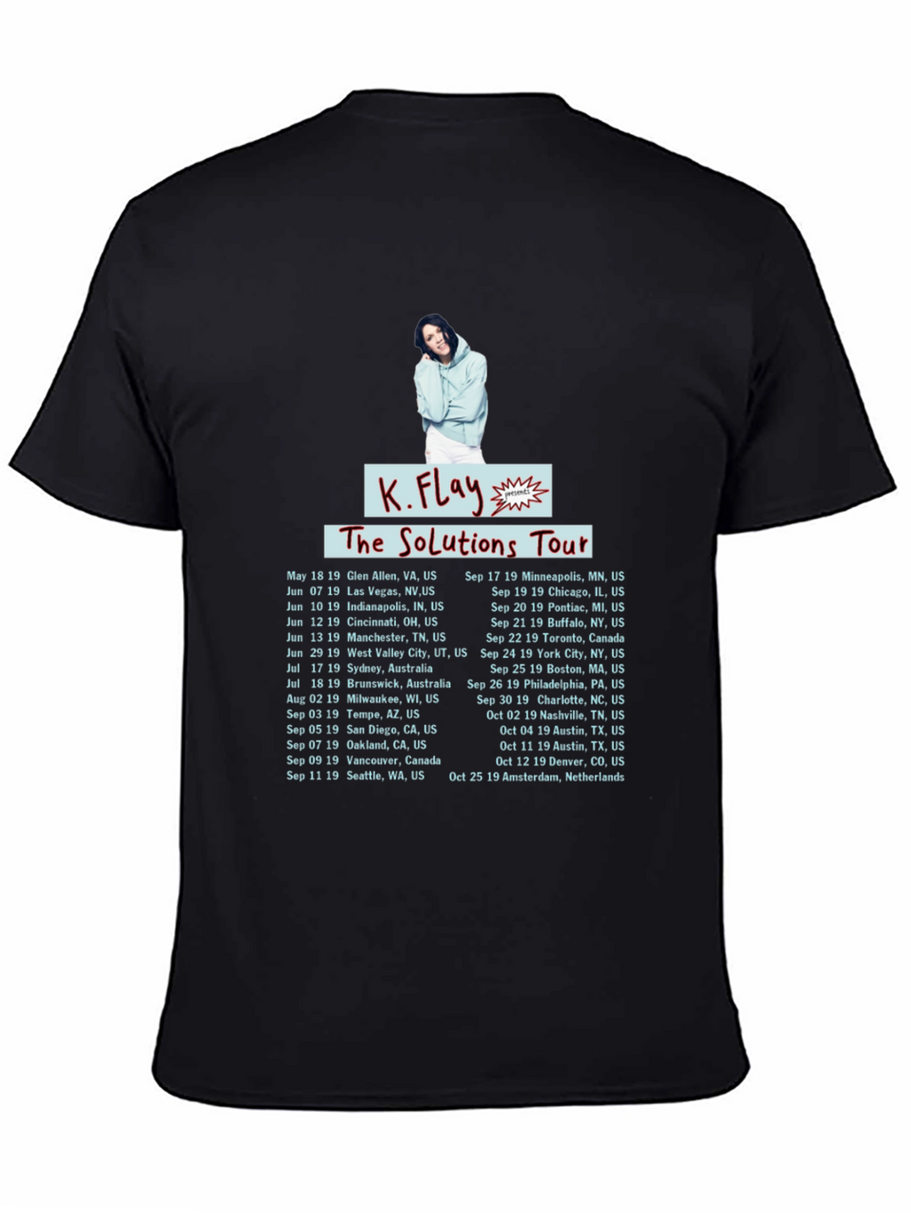 K.Flay The Solutions Tour Black T-Shirt