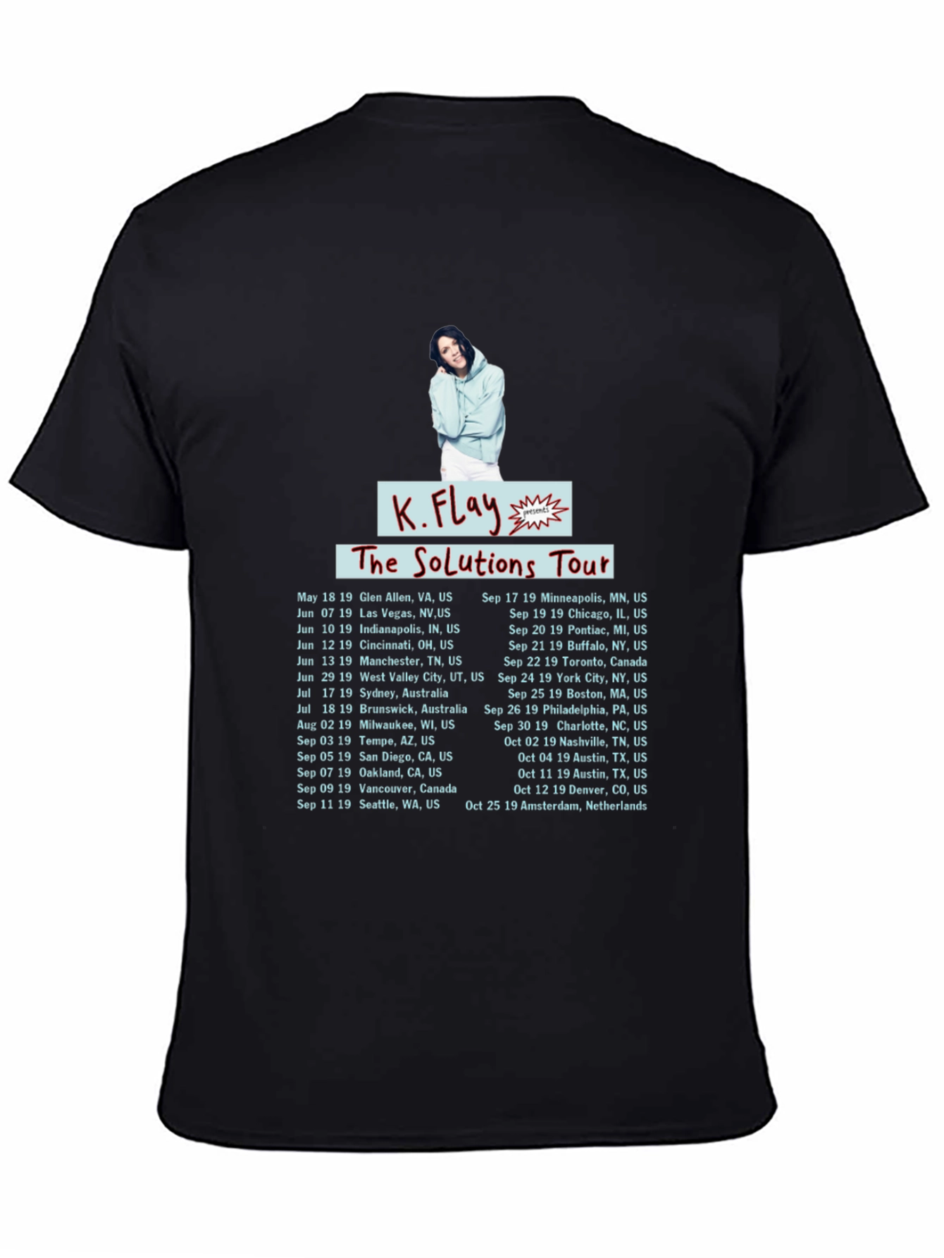K.Flay The Solutions Tour Black T-Shirt