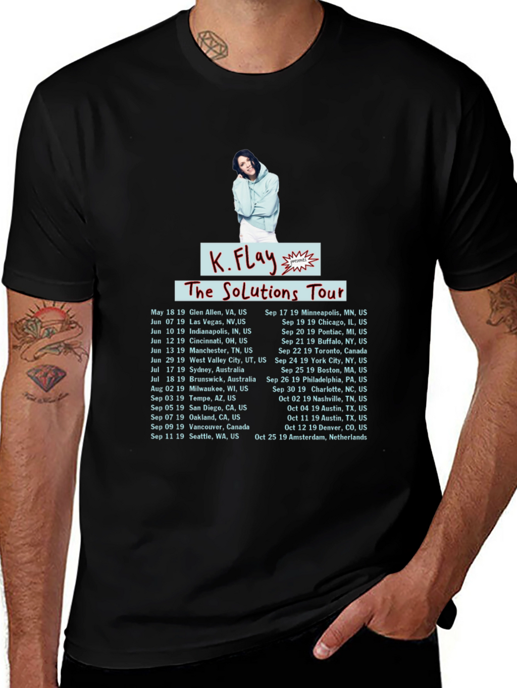 K.Flay The Solutions Tour Black T-Shirt