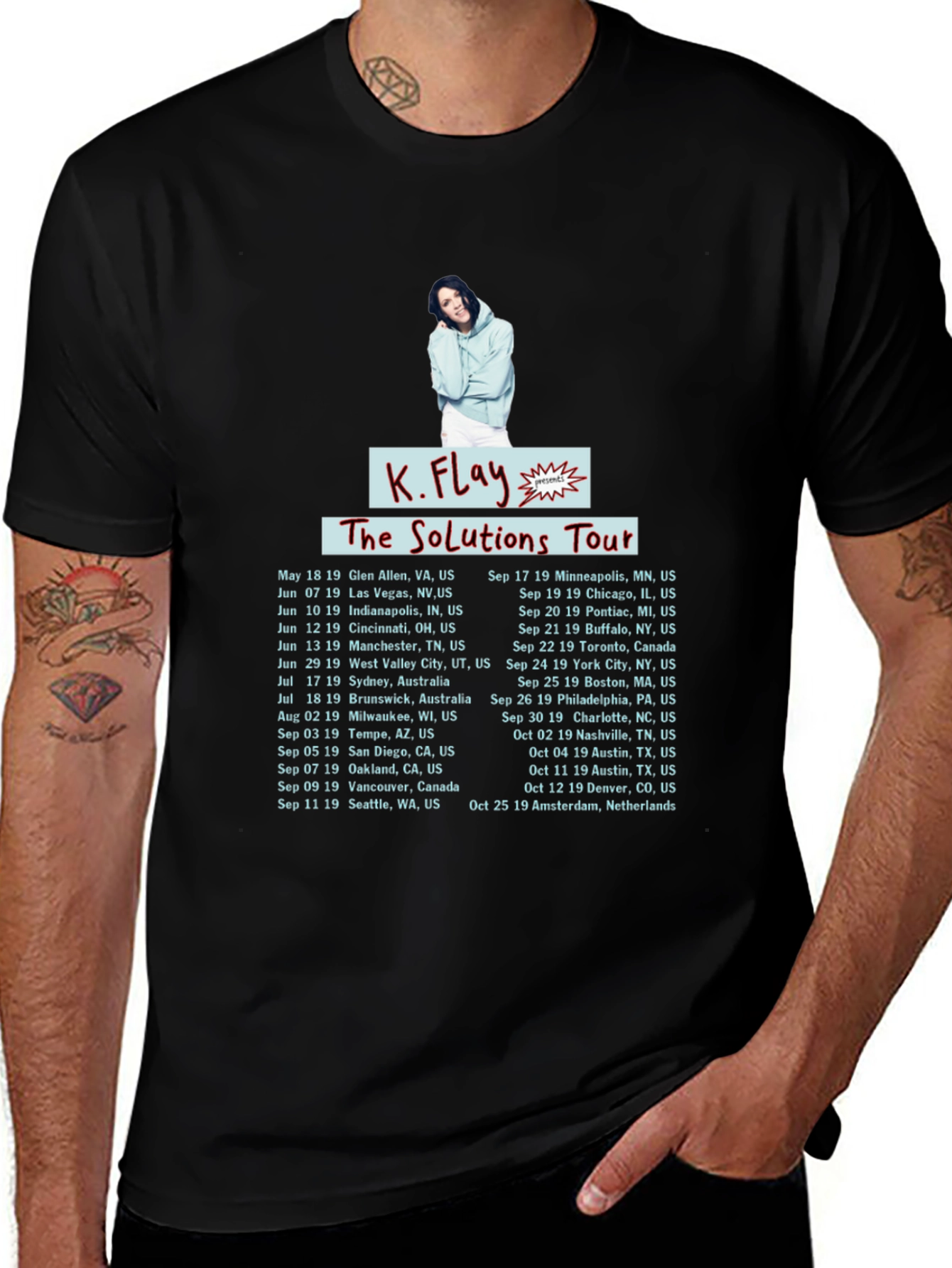 K.Flay The Solutions Tour Black T-Shirt