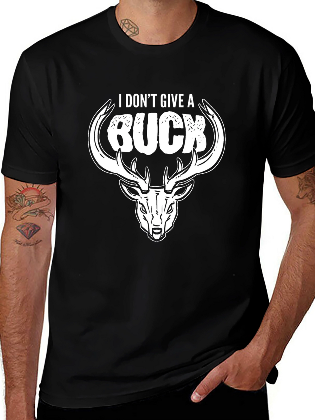 I Dont Give A Buck Deer Graphic Tee