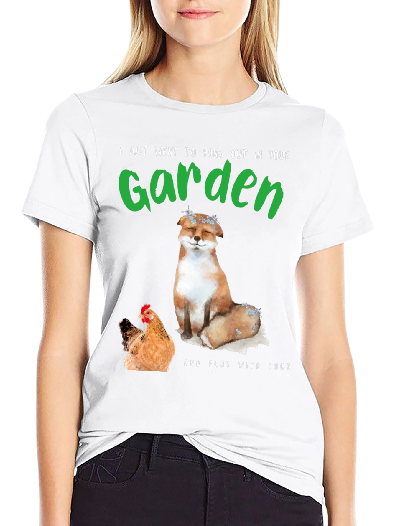 Garden Fox & Chicken T-Shirt