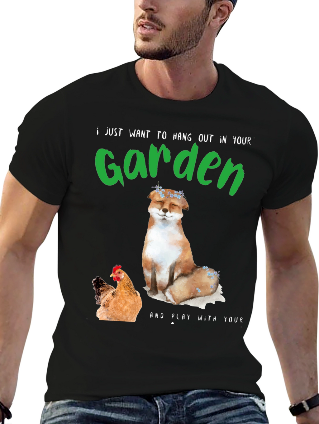 Garden Fox & Chicken T-Shirt