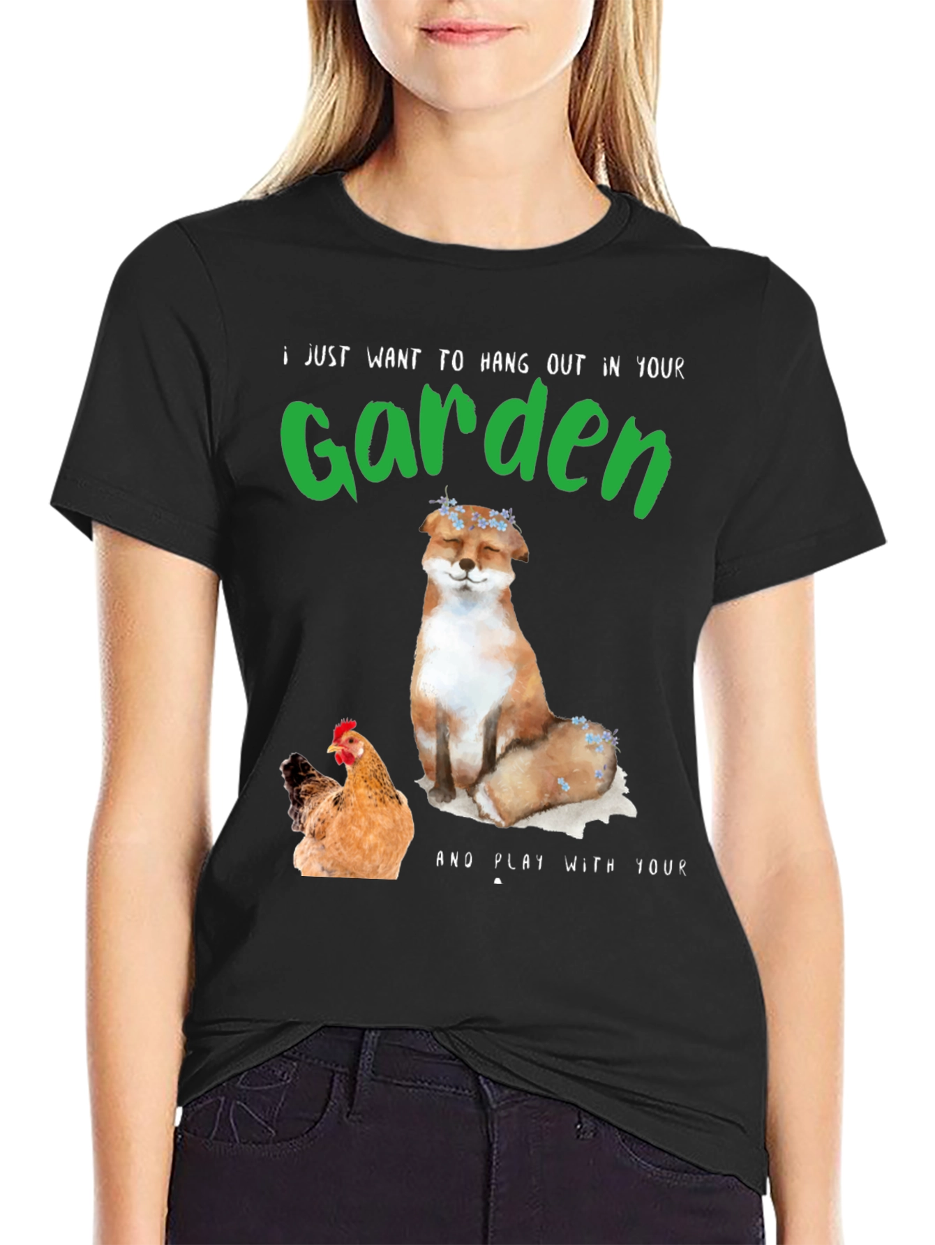 Garden Fox & Chicken T-Shirt