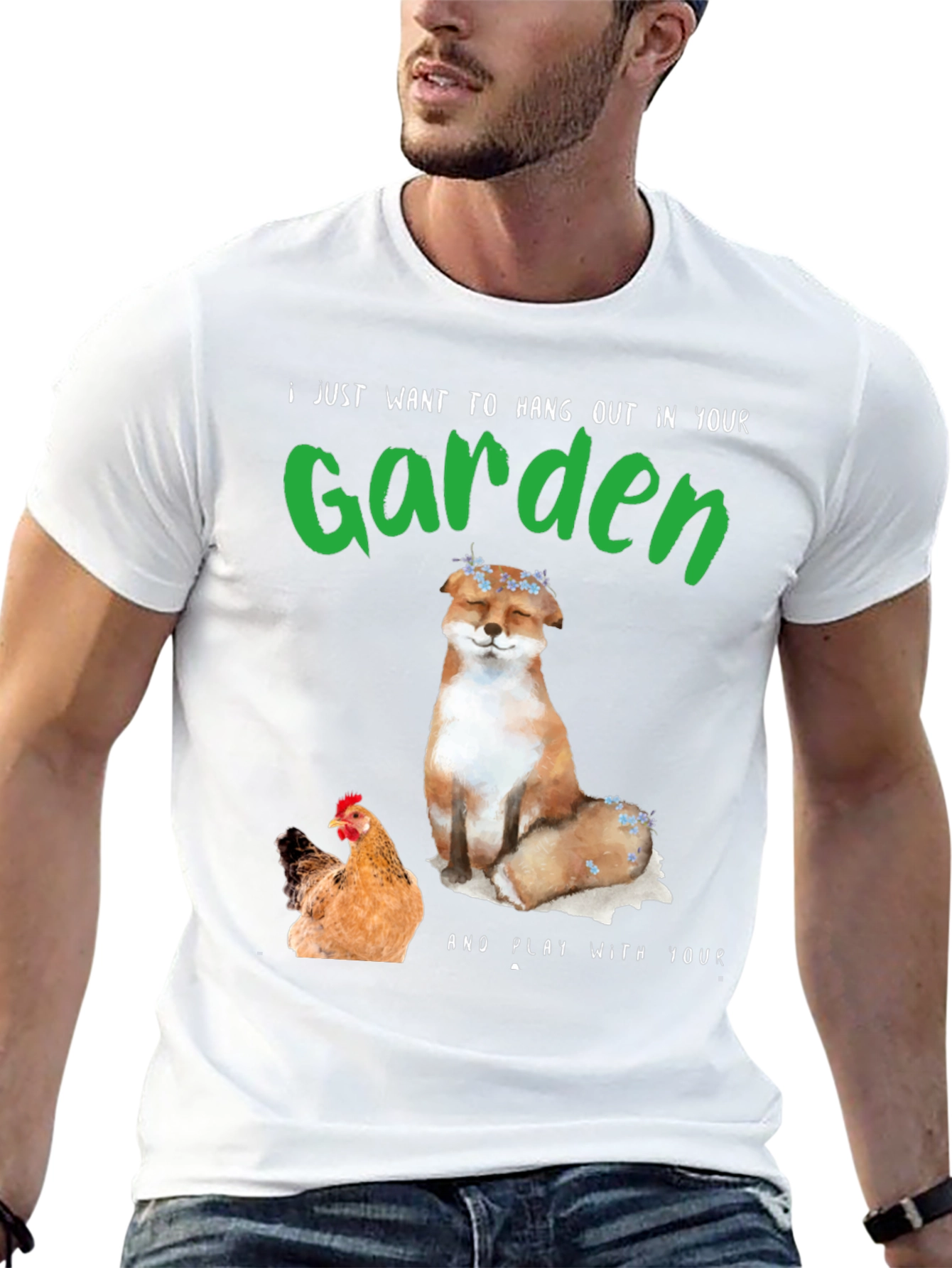 Garden Fox & Chicken T-Shirt