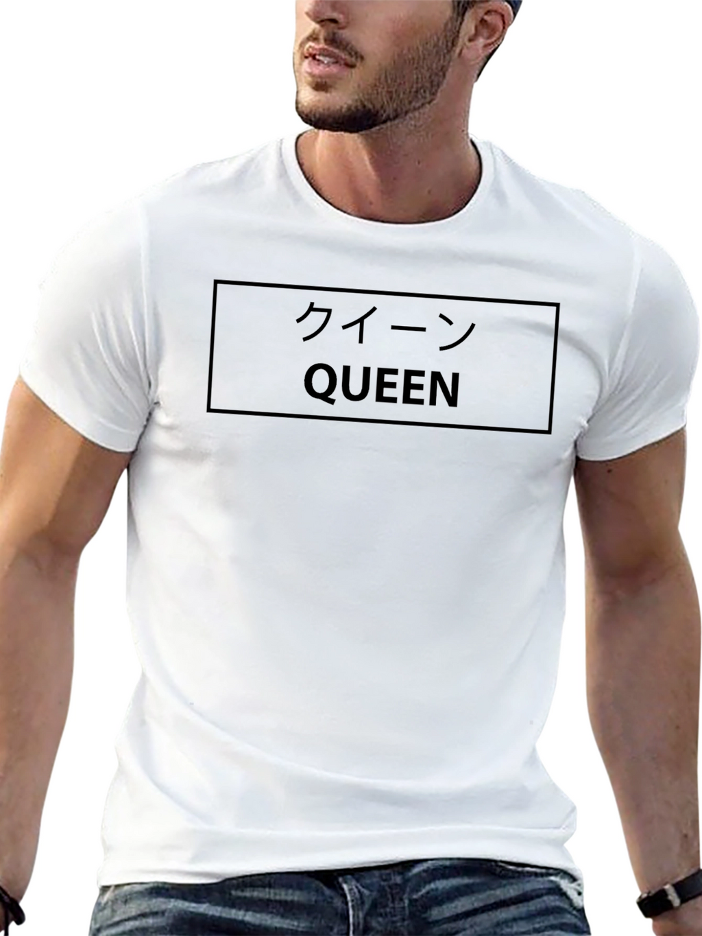 Queen Text Graphic Black T-Shirt