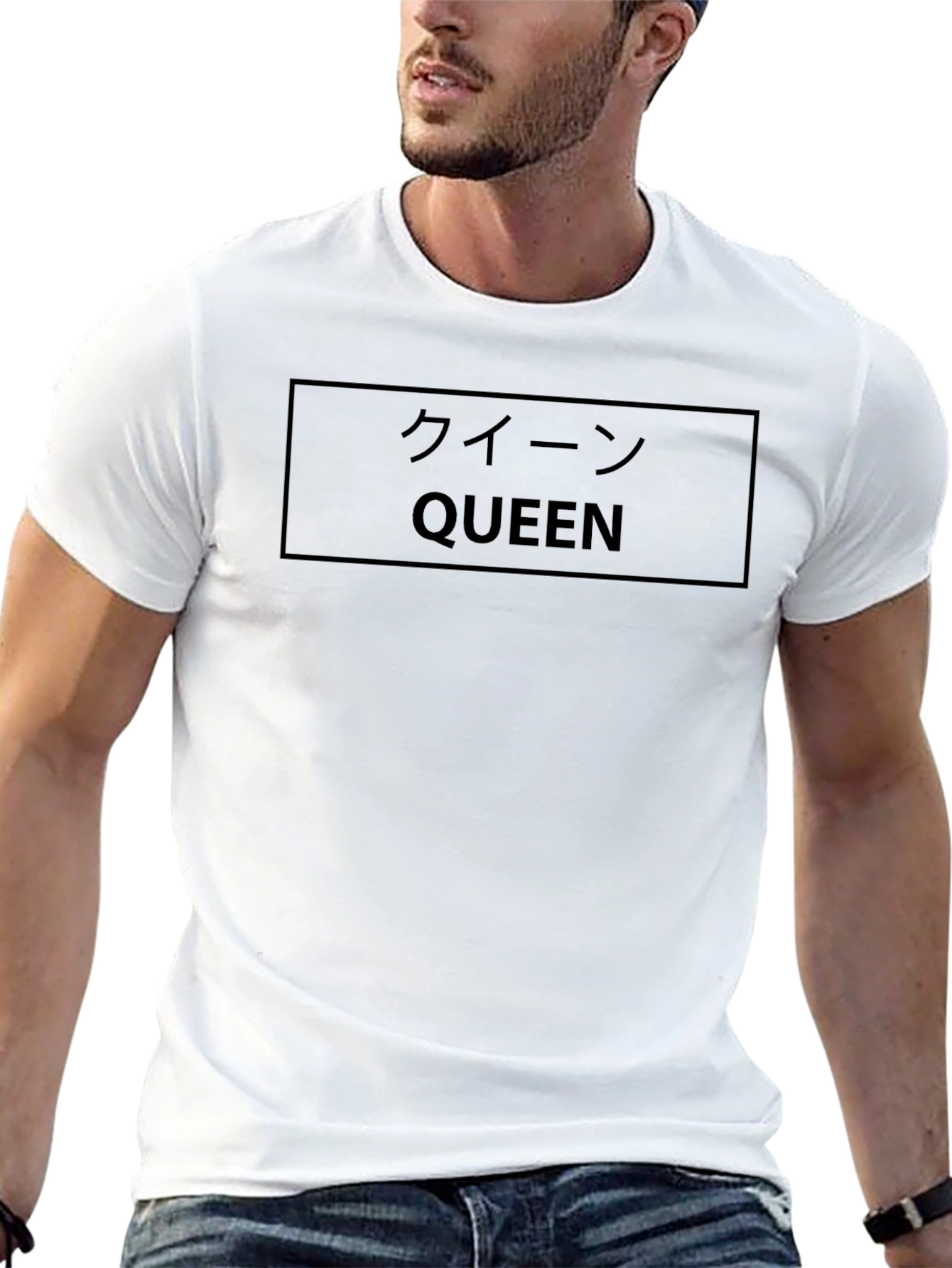 Queen Text Graphic Black T-Shirt
