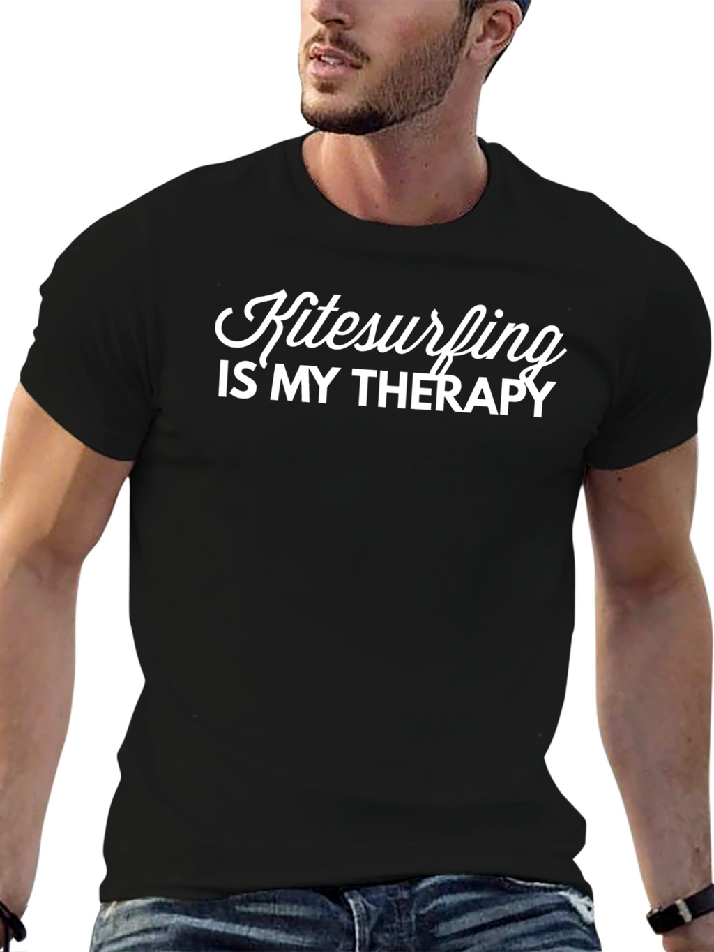 Kitesurfing Therapy T-Shirt - Black
