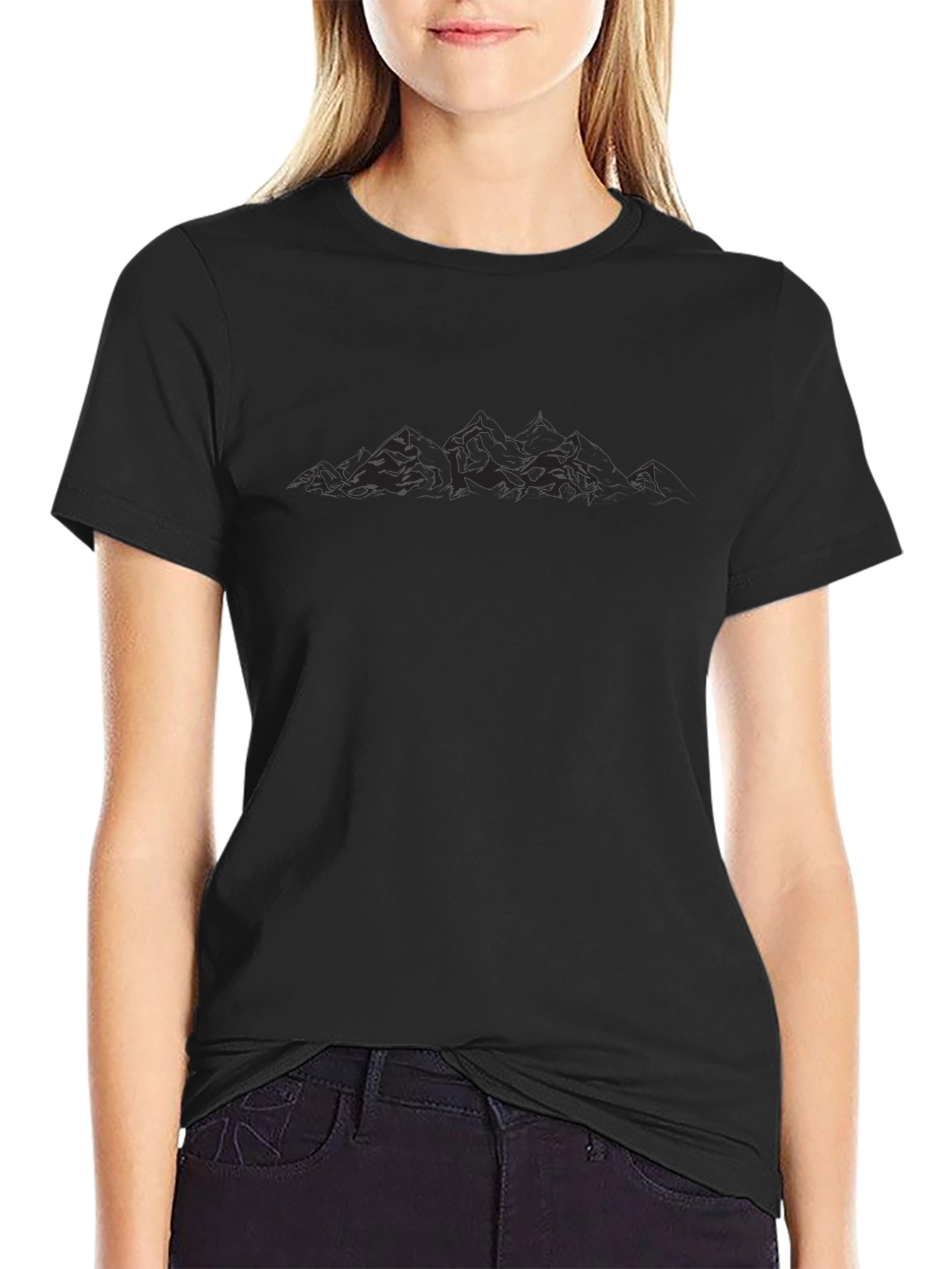 Mens Black Graphic Tee - Nature Design