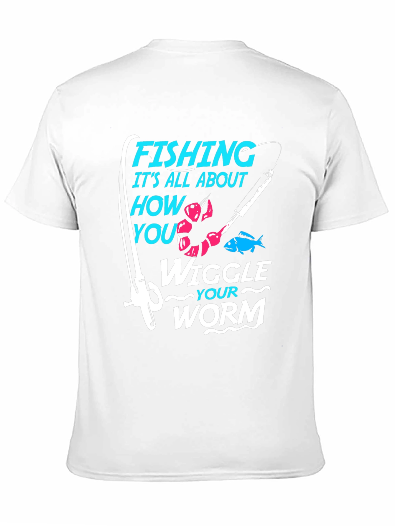 Fishing Worm Graphic Tee - Black