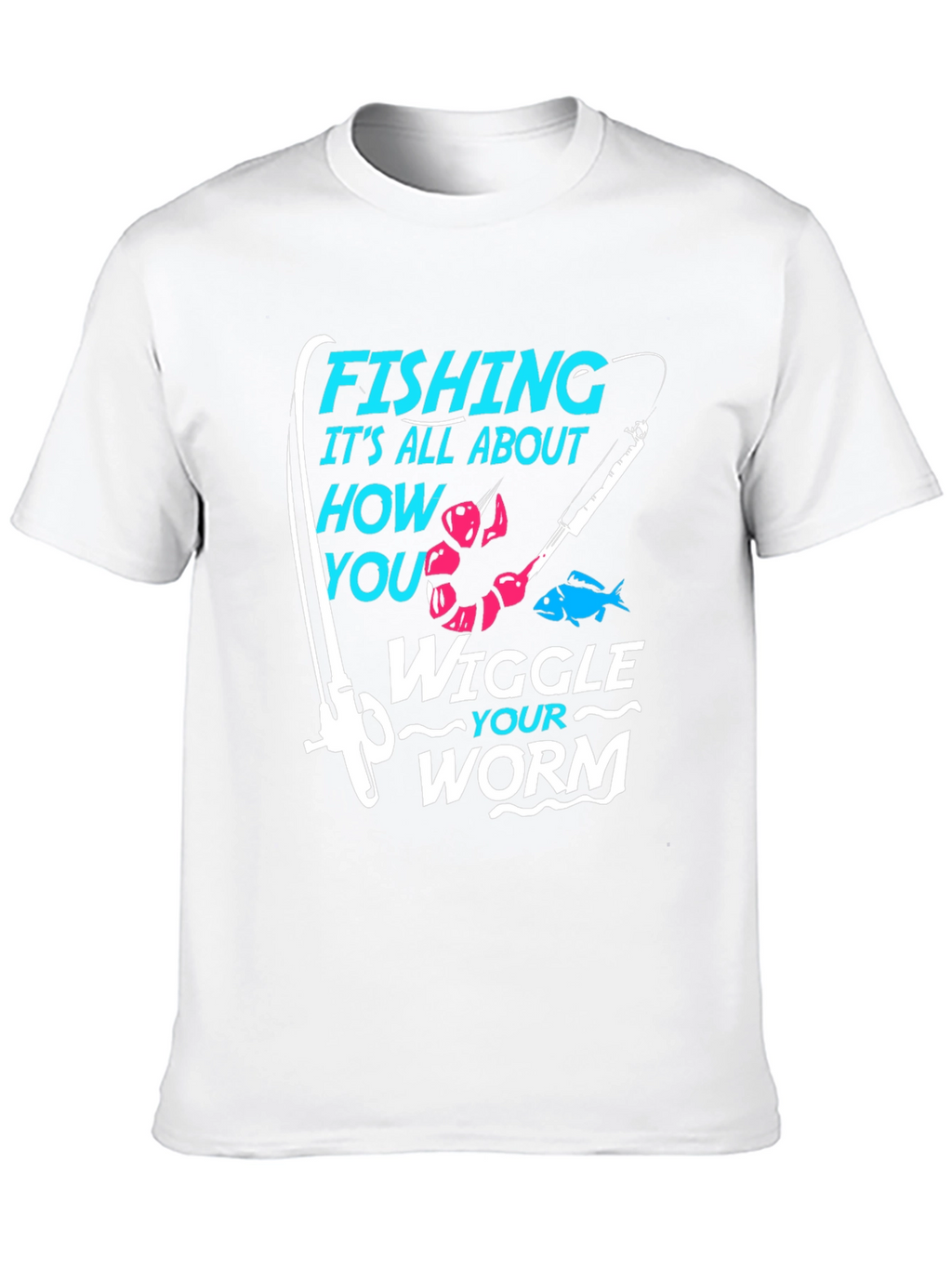 Fishing Worm Graphic Tee - Black