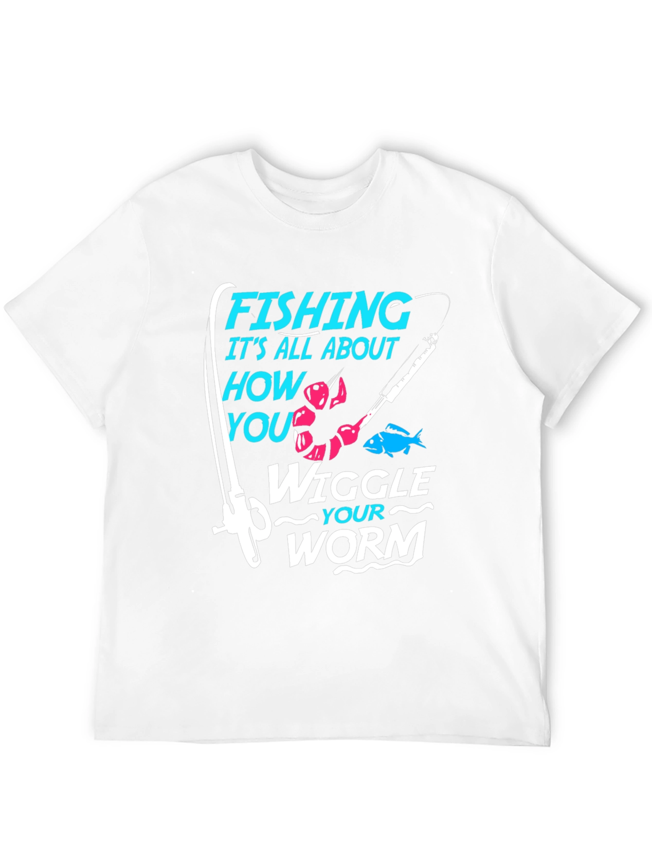 Fishing Worm Graphic Tee - Black