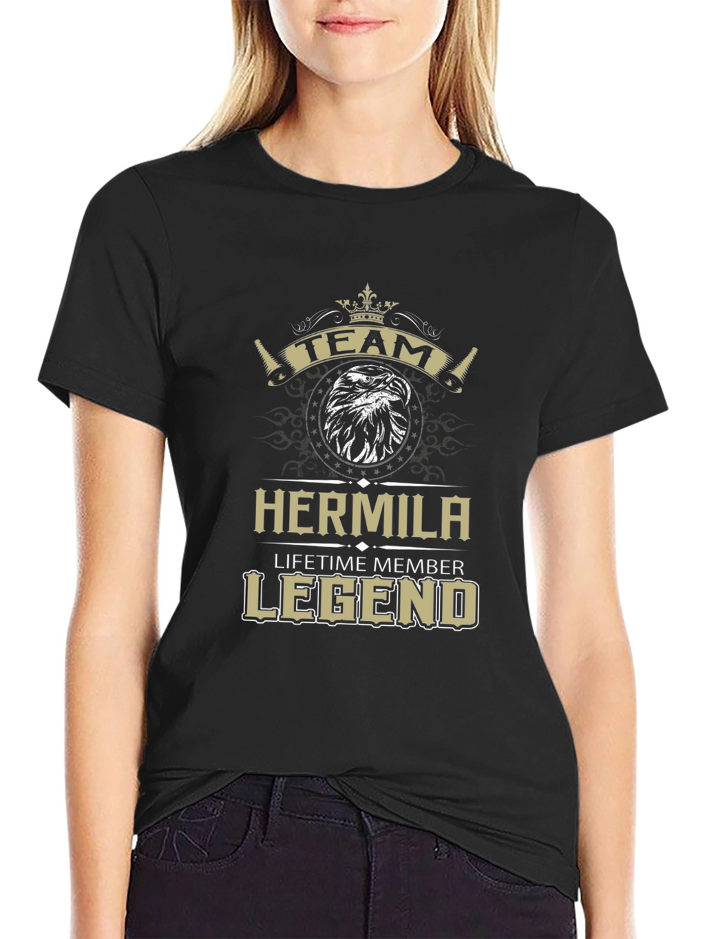 Hermila Team Legend Black Graphic Tee