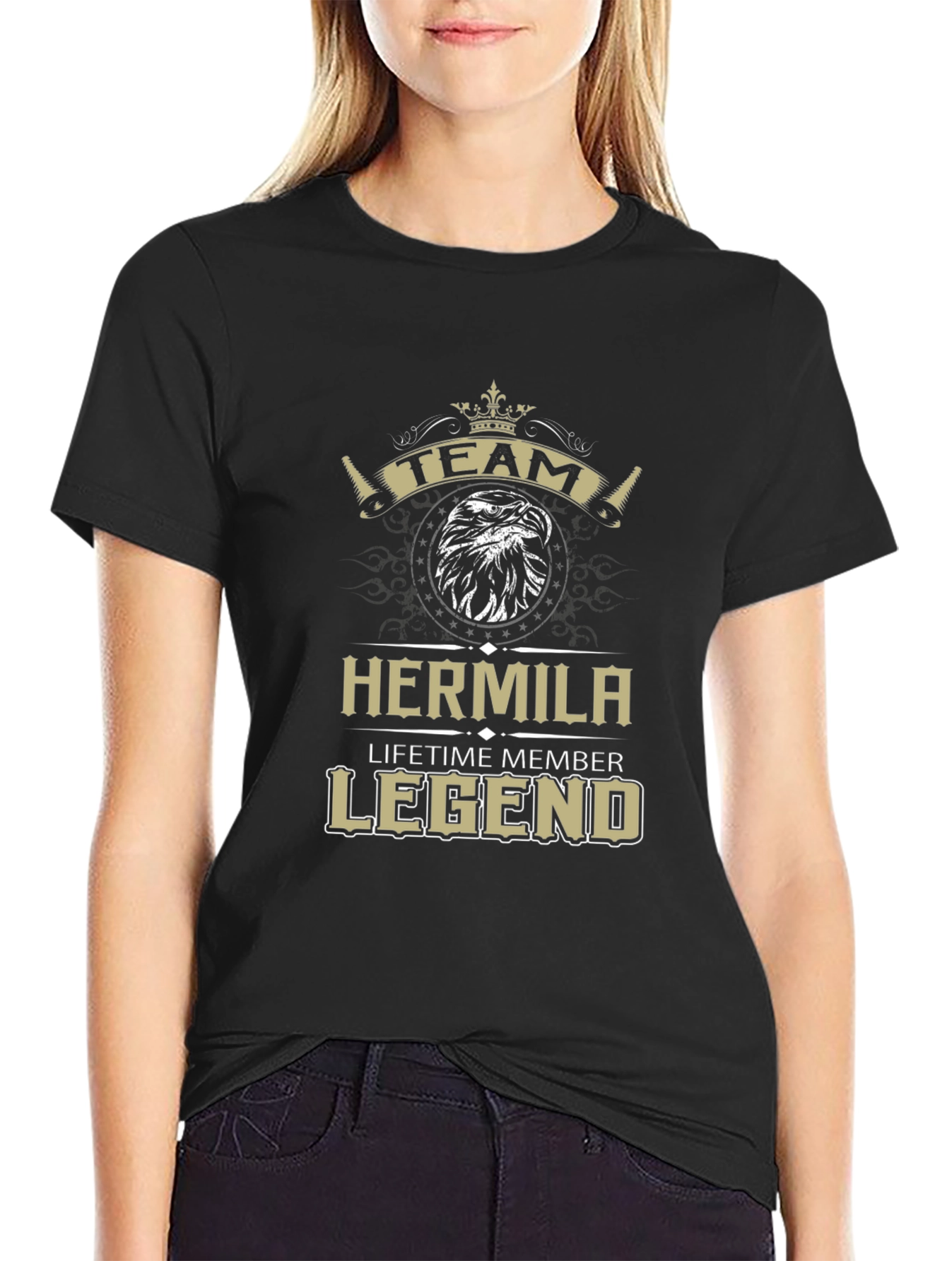 Hermila Team Legend Black Graphic Tee